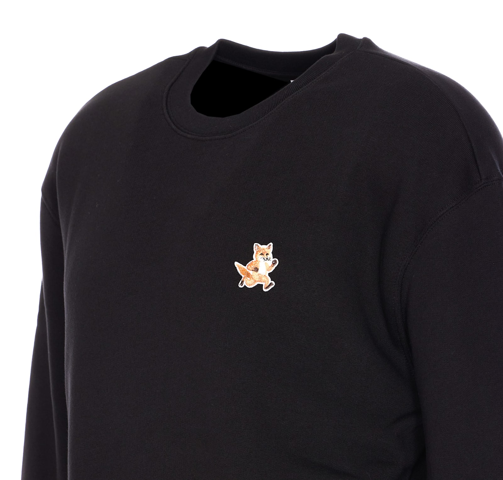 Maison Kitsuné Speedy Fox Patch Comfort Sweatshirt In Black