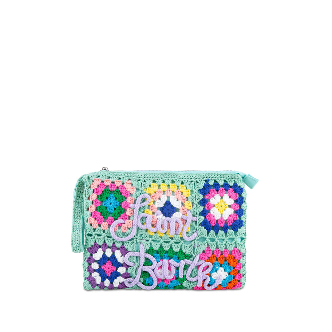 Mc2 Saint Barth Water Green Crochet Pochette