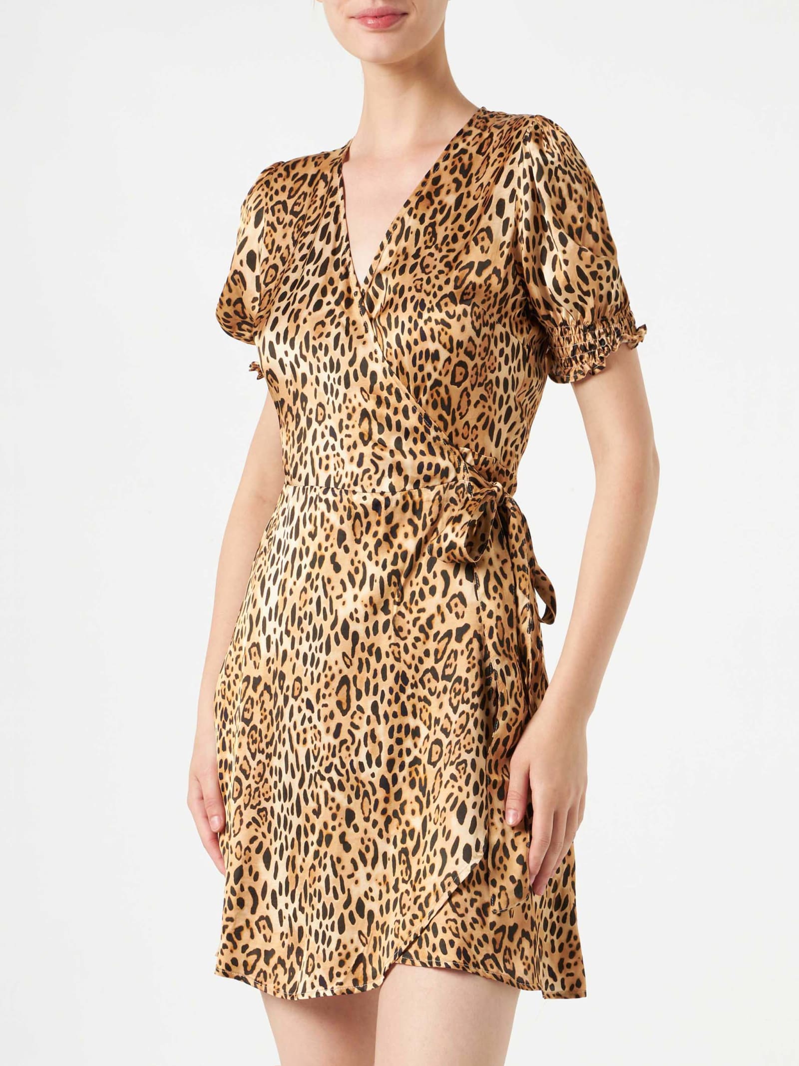 Woman Short Dress With Leopard Print