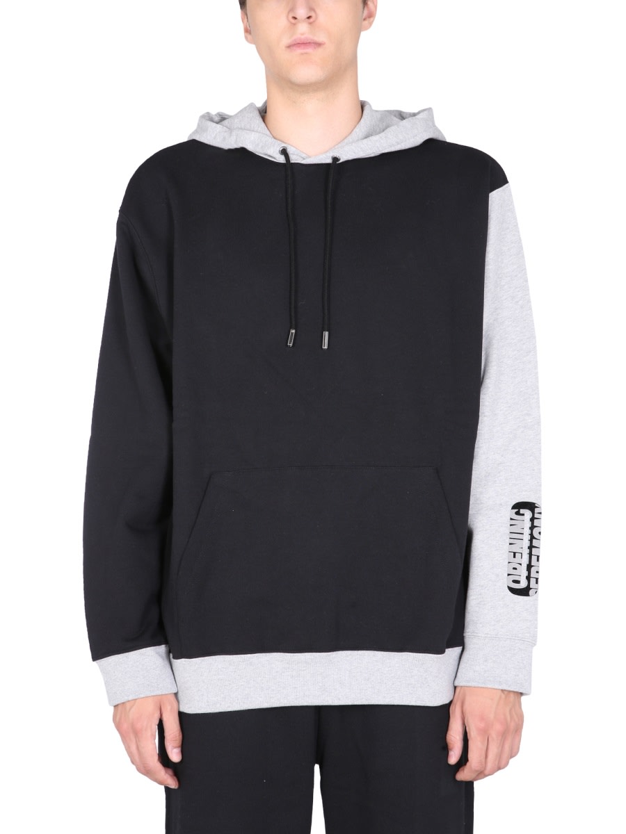 Sweatshirt With Flocked Logo