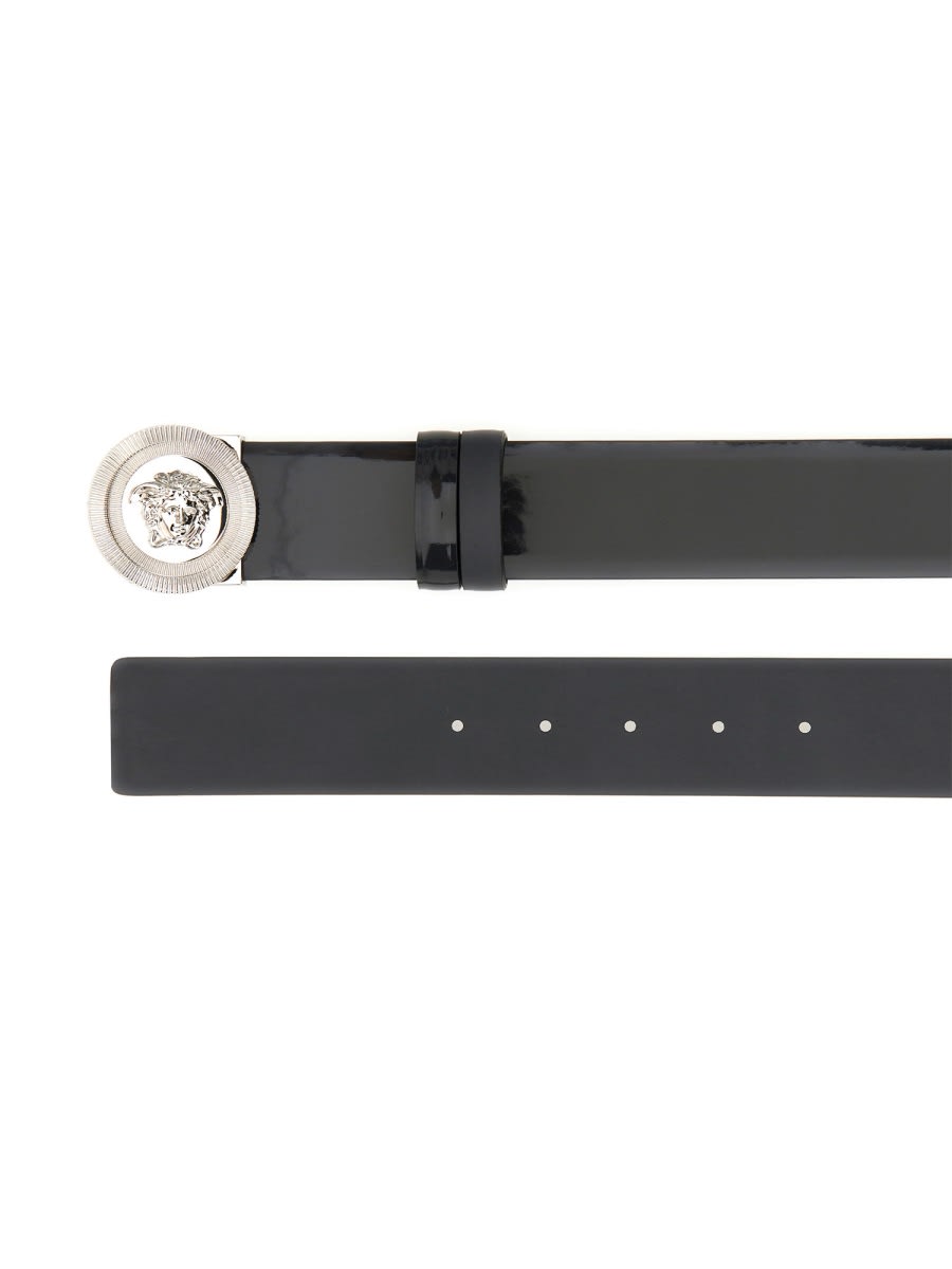 Shop Versace Reversible Belt The Jellyfish In Black
