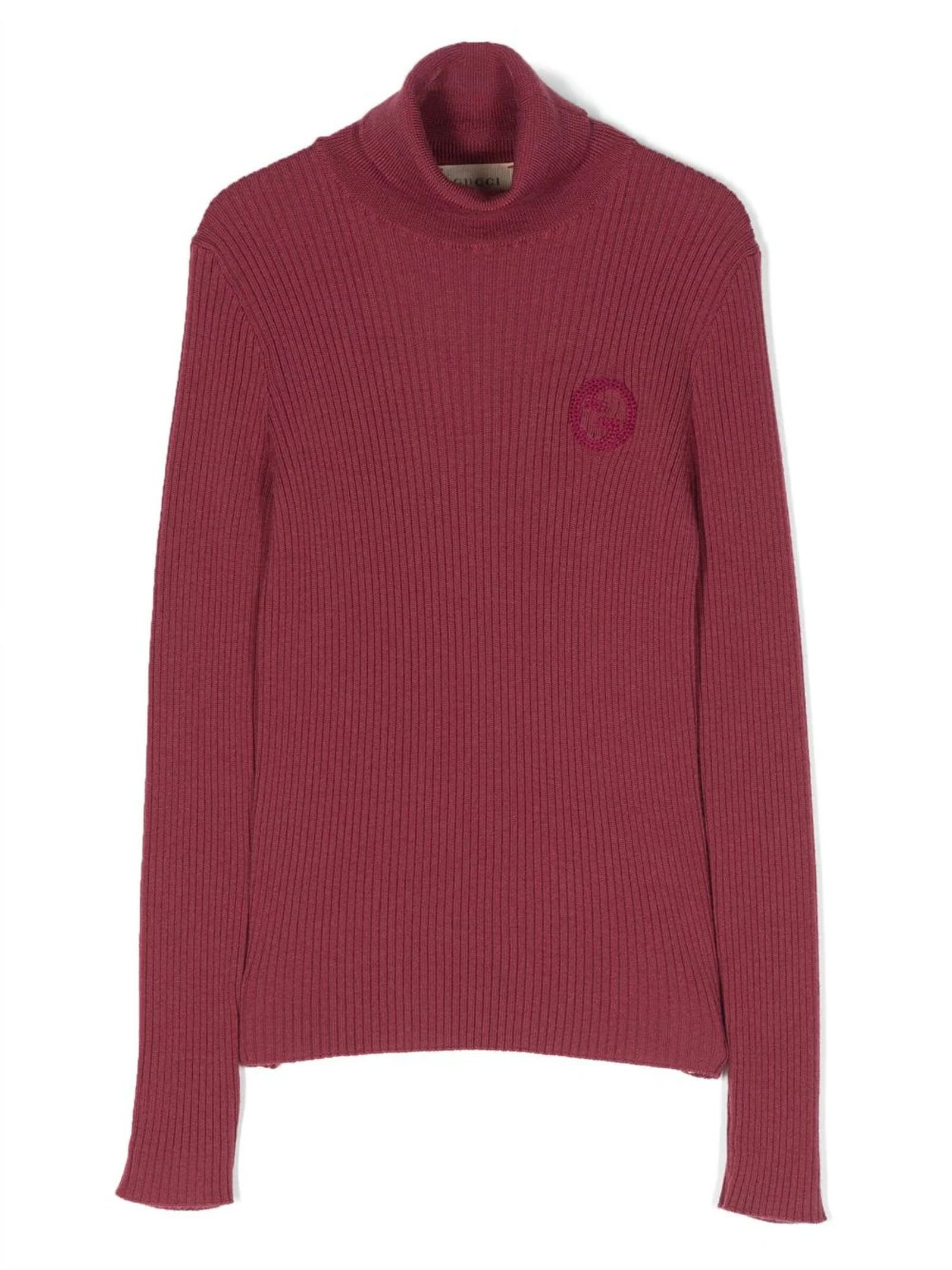 Shop Gucci Ruby Red Wool Cardigan
