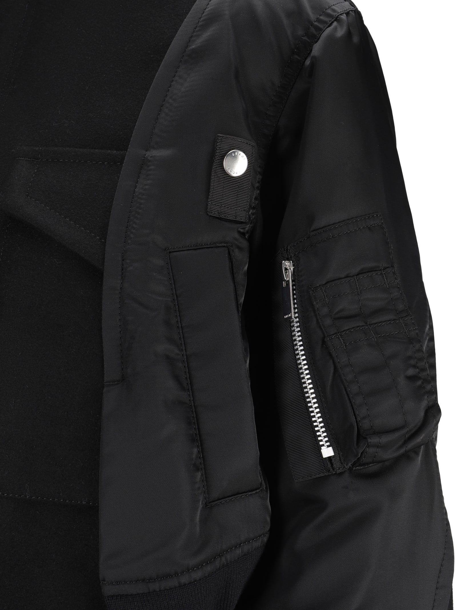 Shop Sacai Jacket In Black