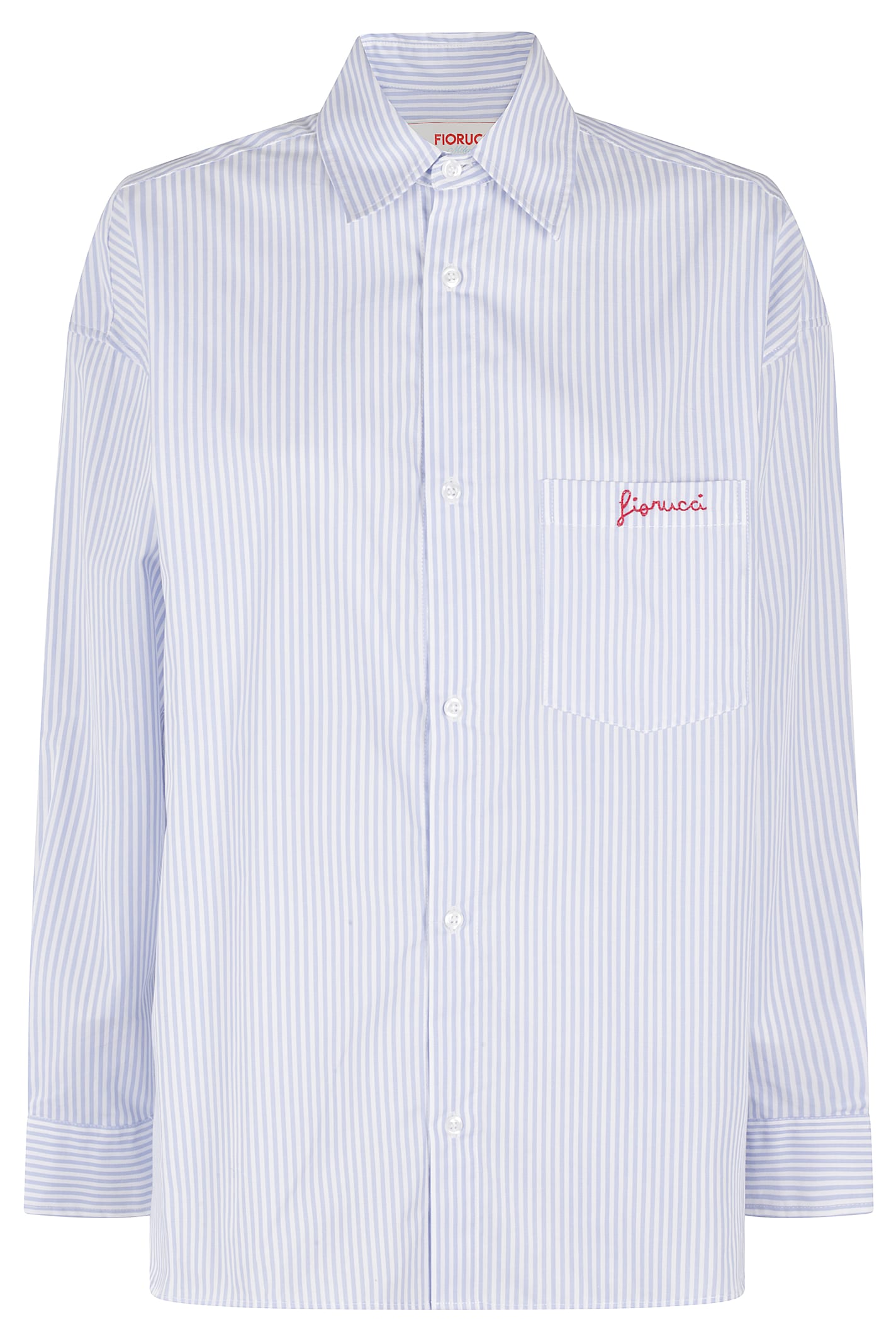 Striped Embroidered Pocket Shirt