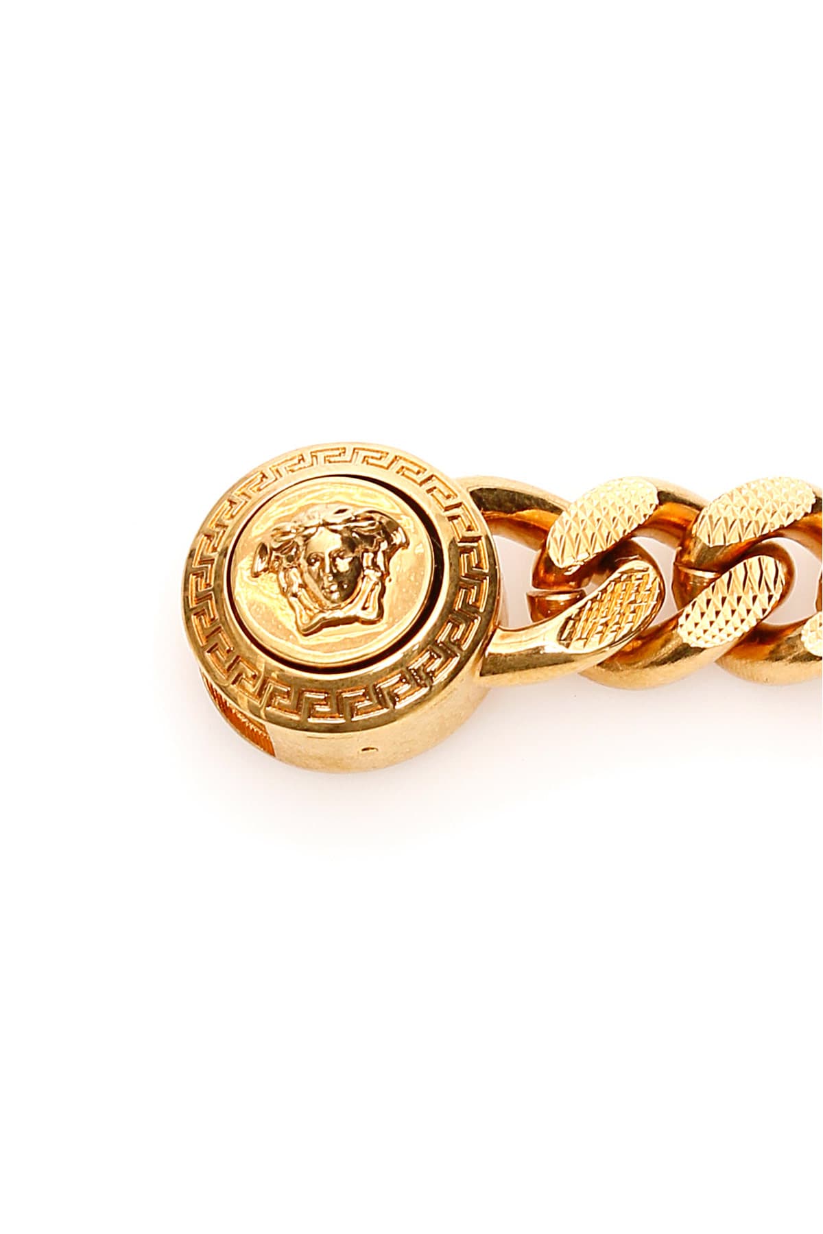 Shop Versace Medusa Chain Bracelet In Kot