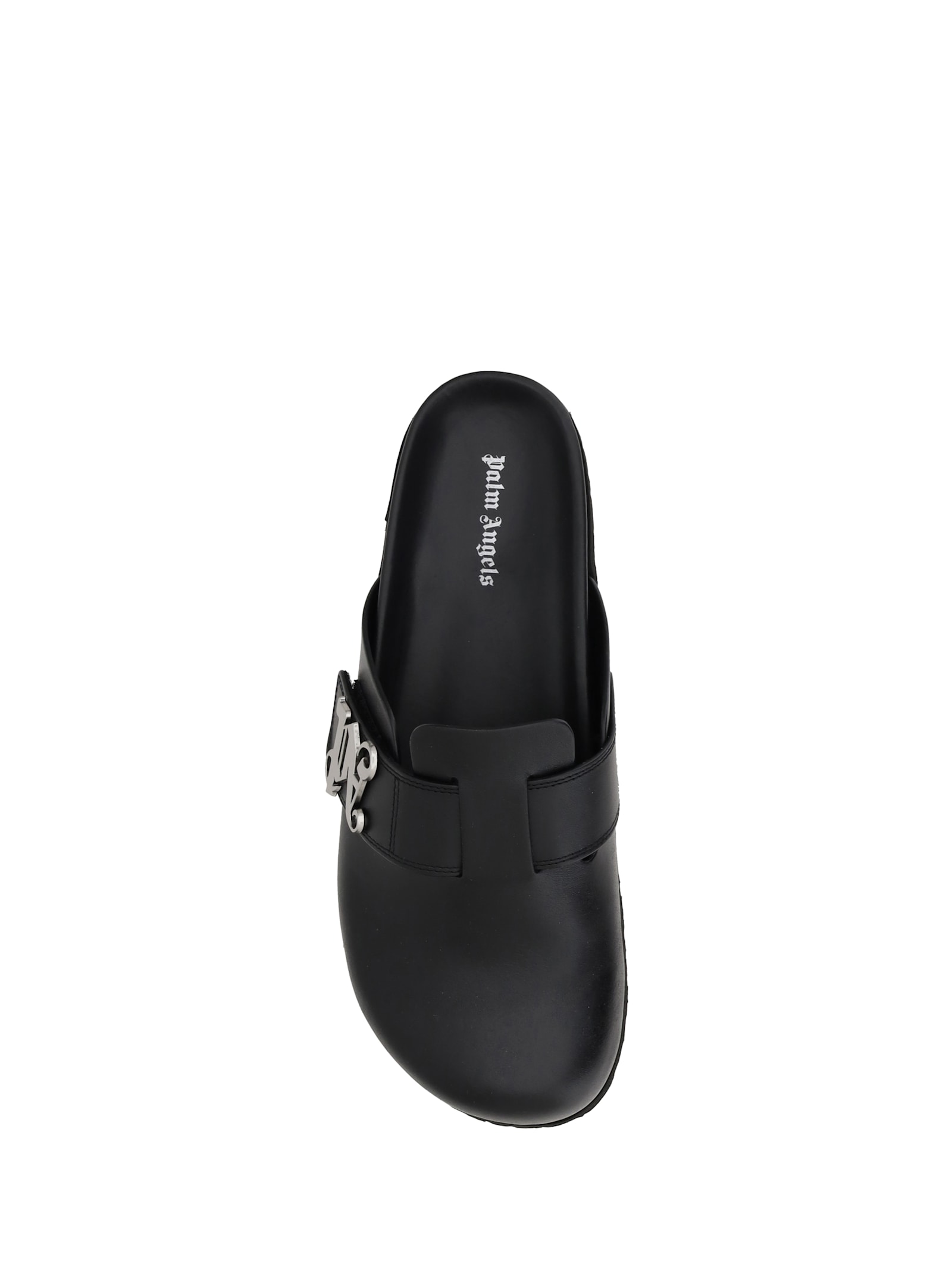 Shop Palm Angels Leather Mules In Black