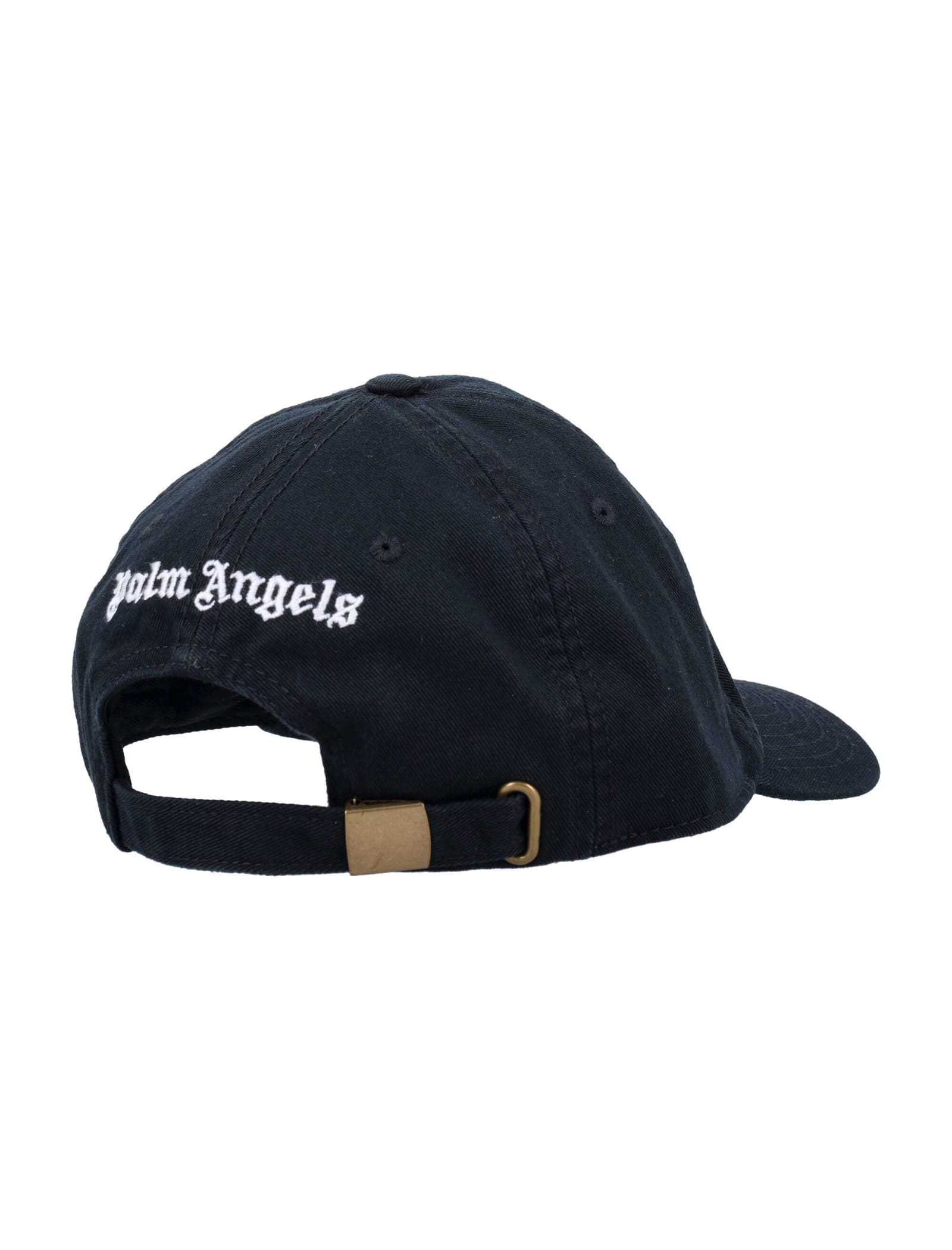 Shop Palm Angels Monogram Cap In Black