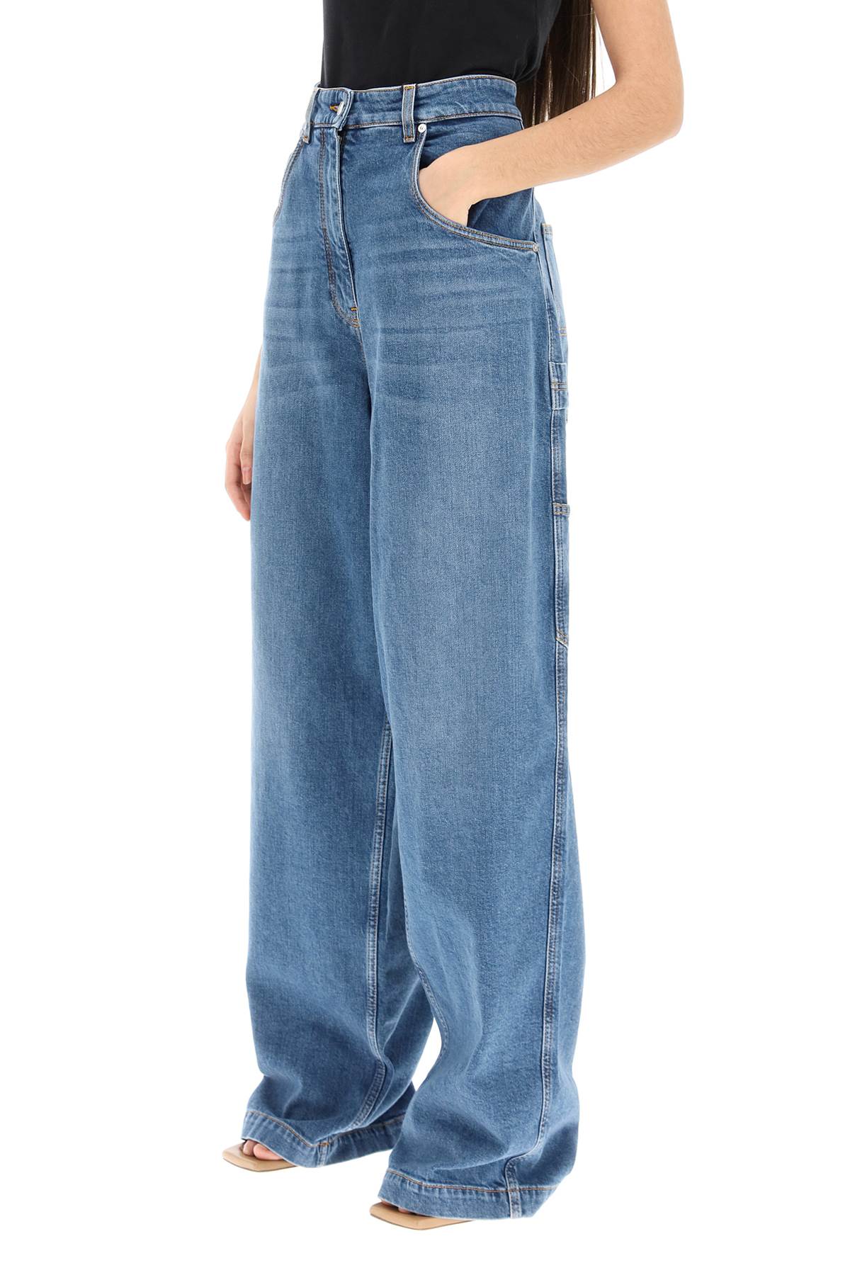Shop Etro Wide-leg Jeans In Denim