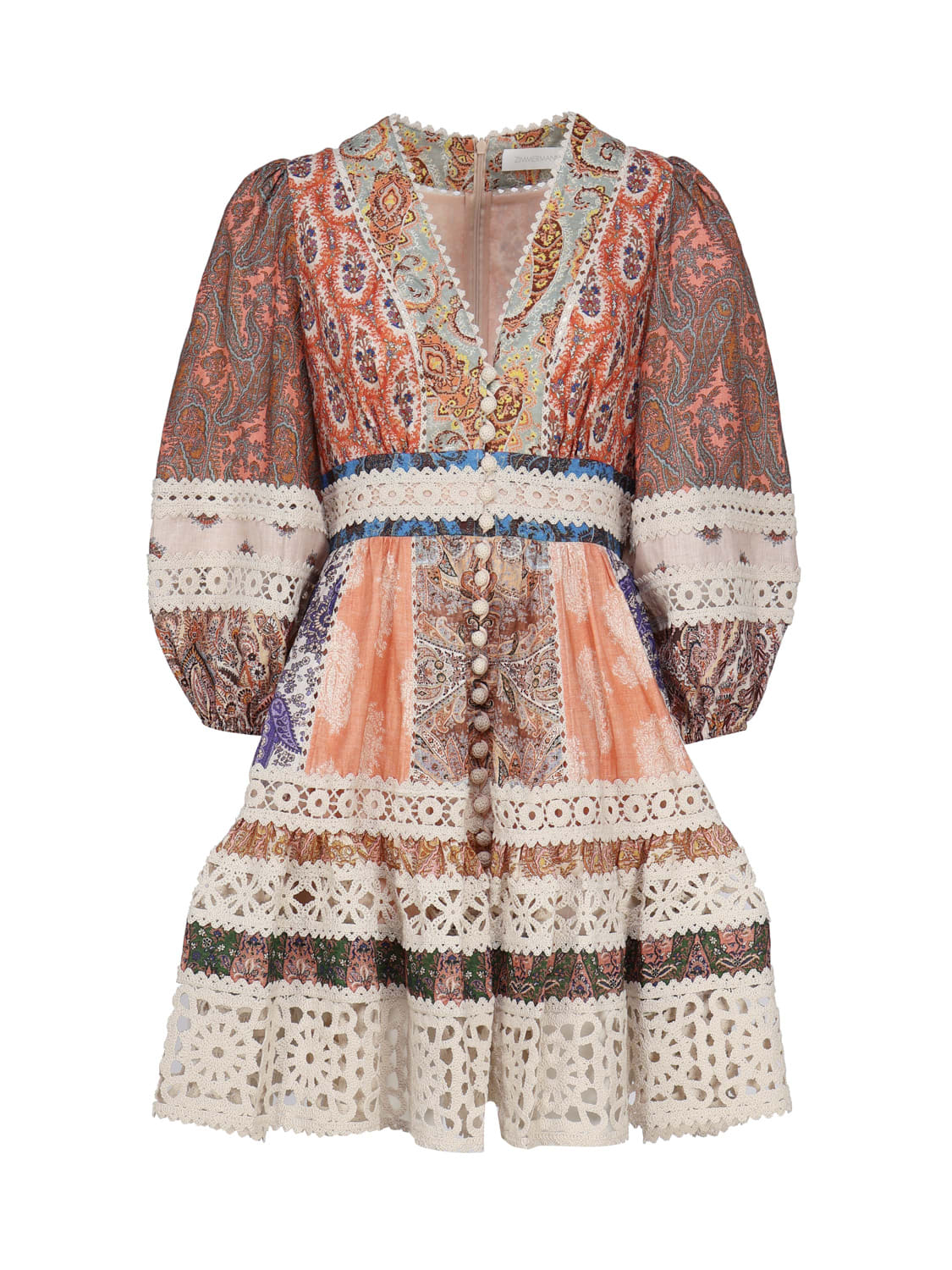 ZIMMERMANN MINI BOHO DRESS IN LINEN