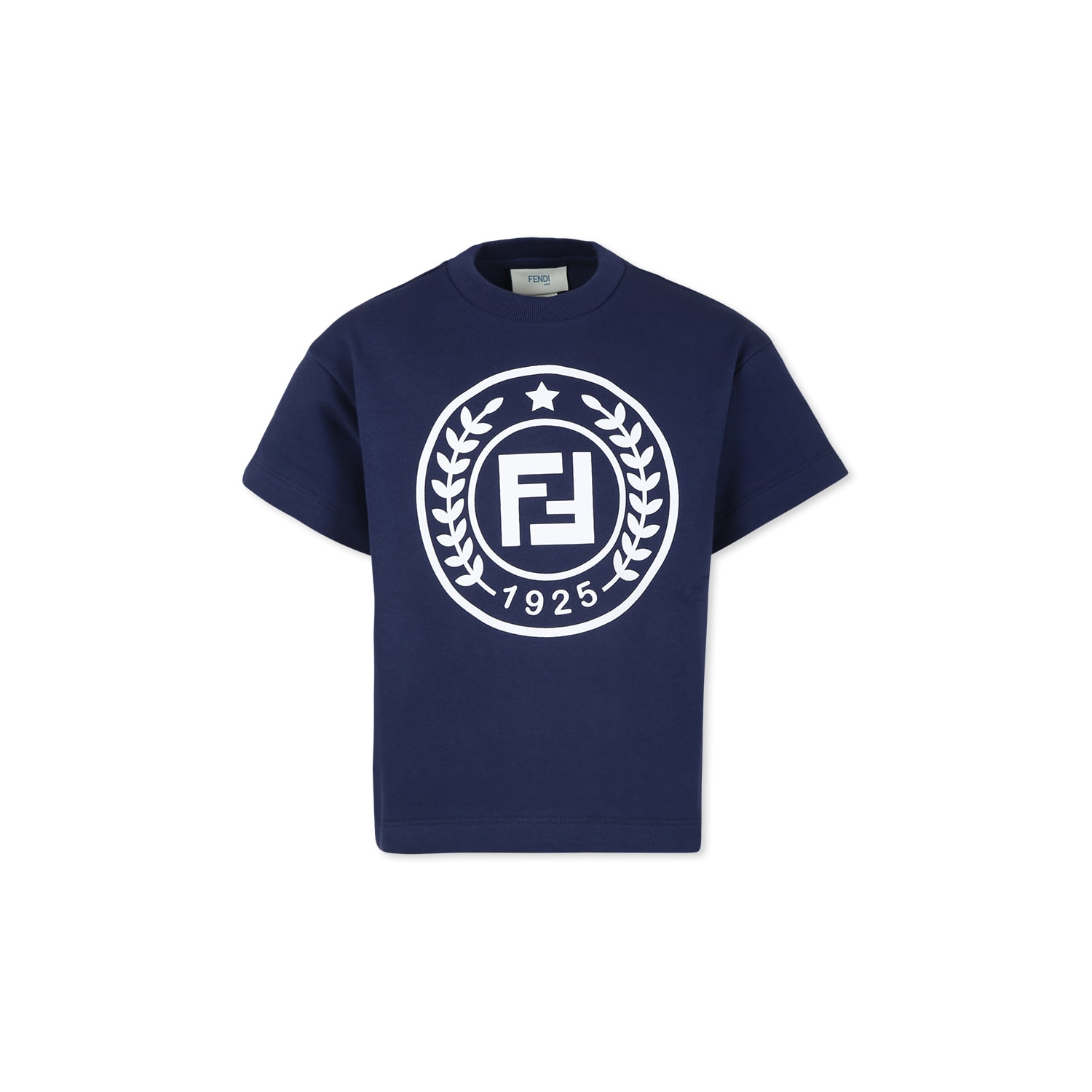 FENDI BLUE SWEATSHIRT FOR BOY WITH LOGO