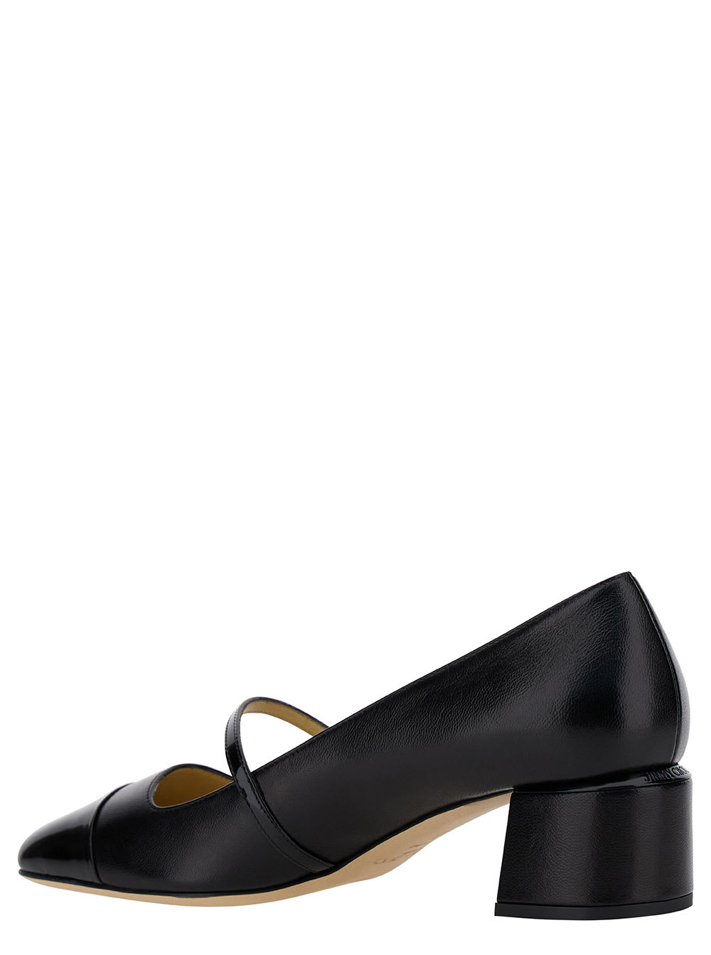 Shop Jimmy Choo Elisa 45 Black Pumps With Pearl Detail In Patent Leather Woman