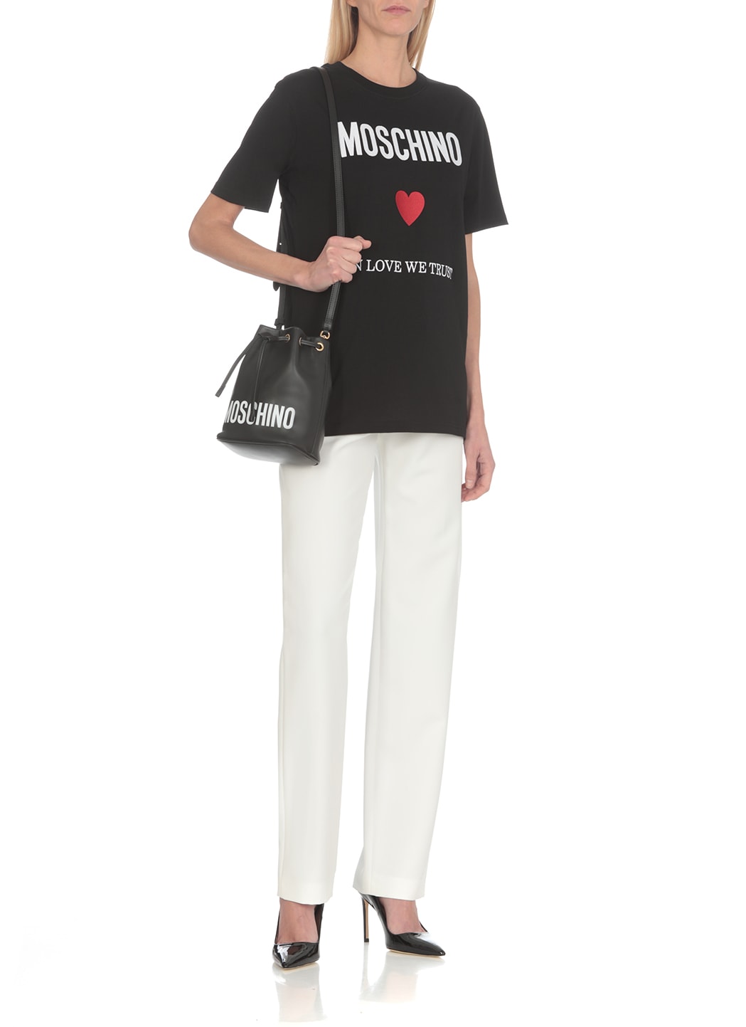 Shop Moschino T-shirt With Logo In Black