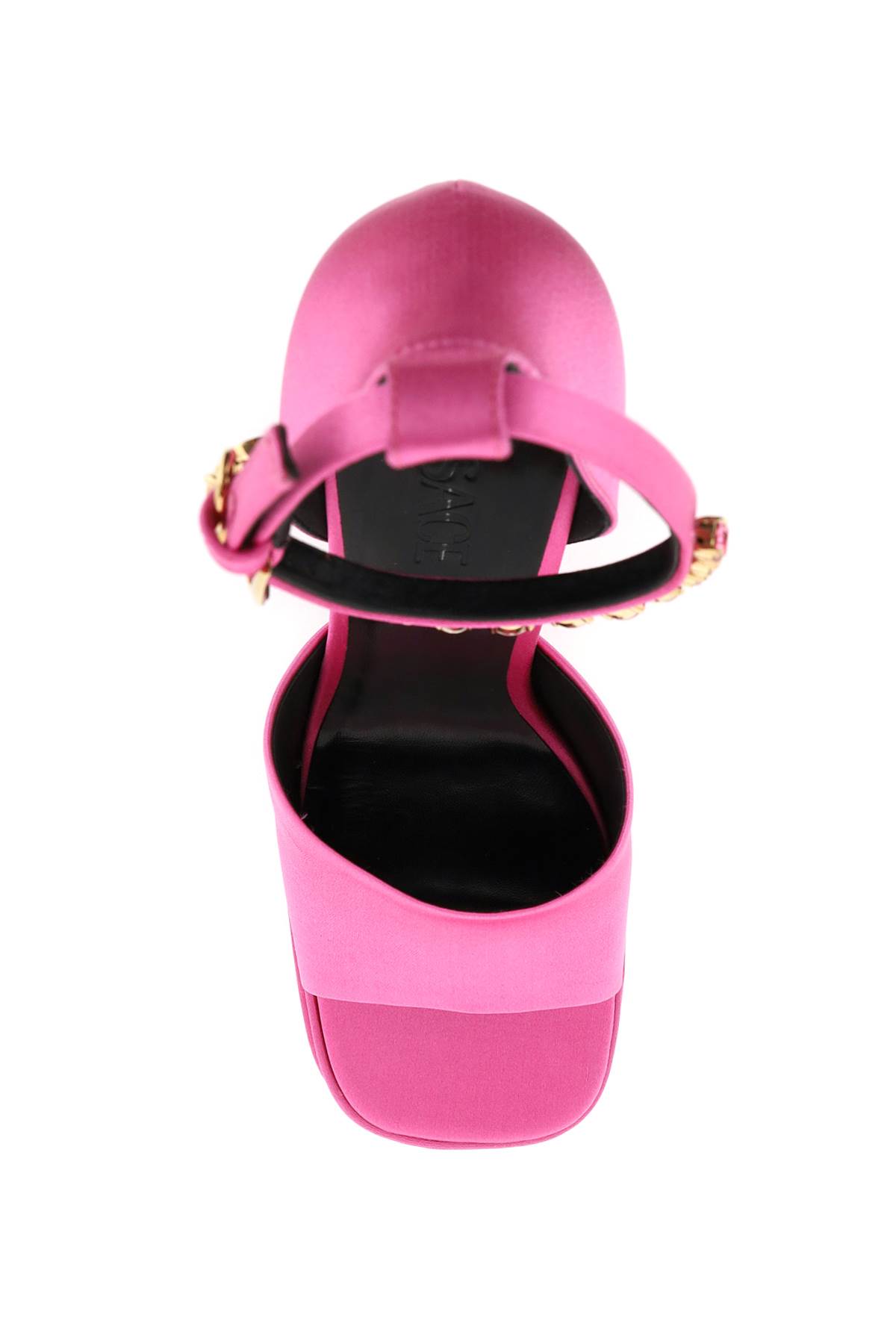 Shop Versace Medusa Aevitas Double Platform Sandals In Pink
