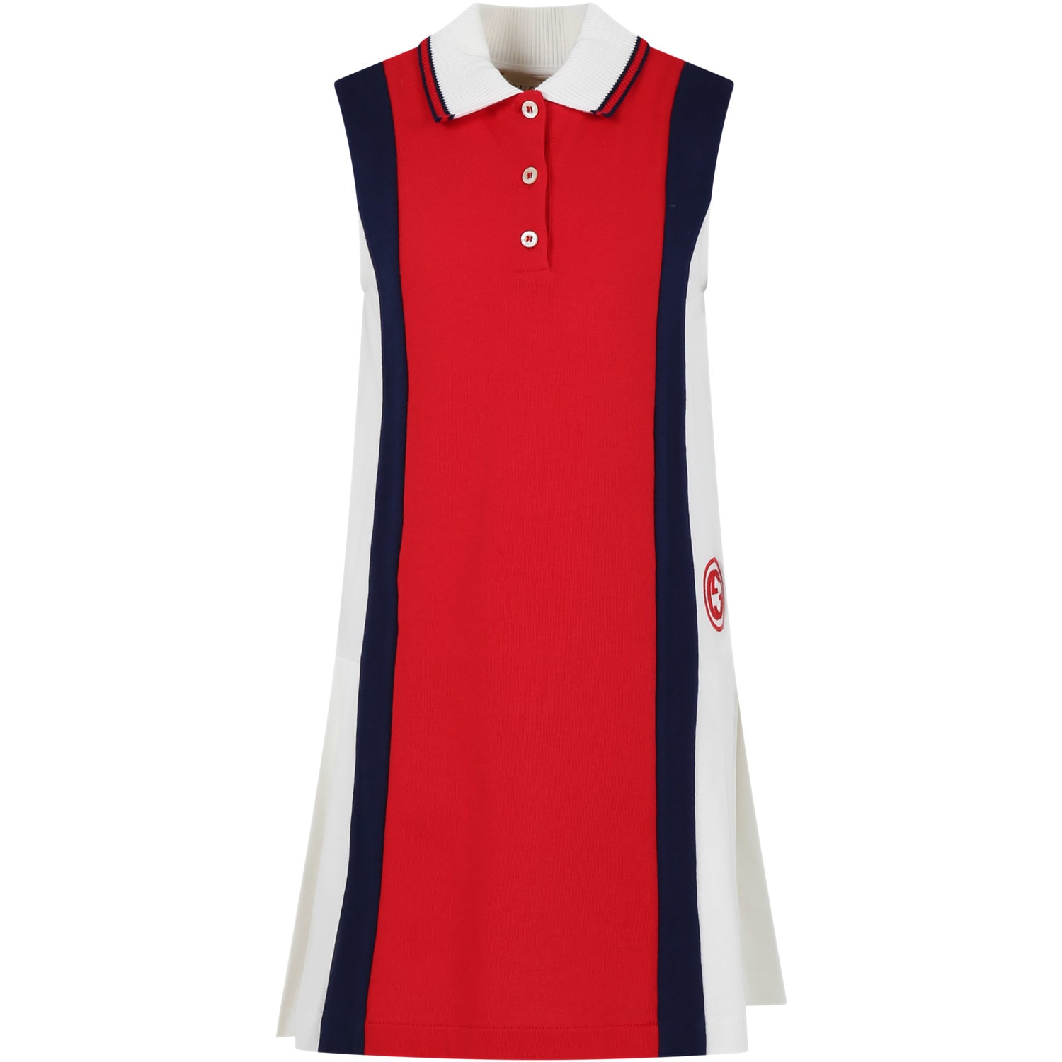 Gucci Heavy Cotton Dress In Red