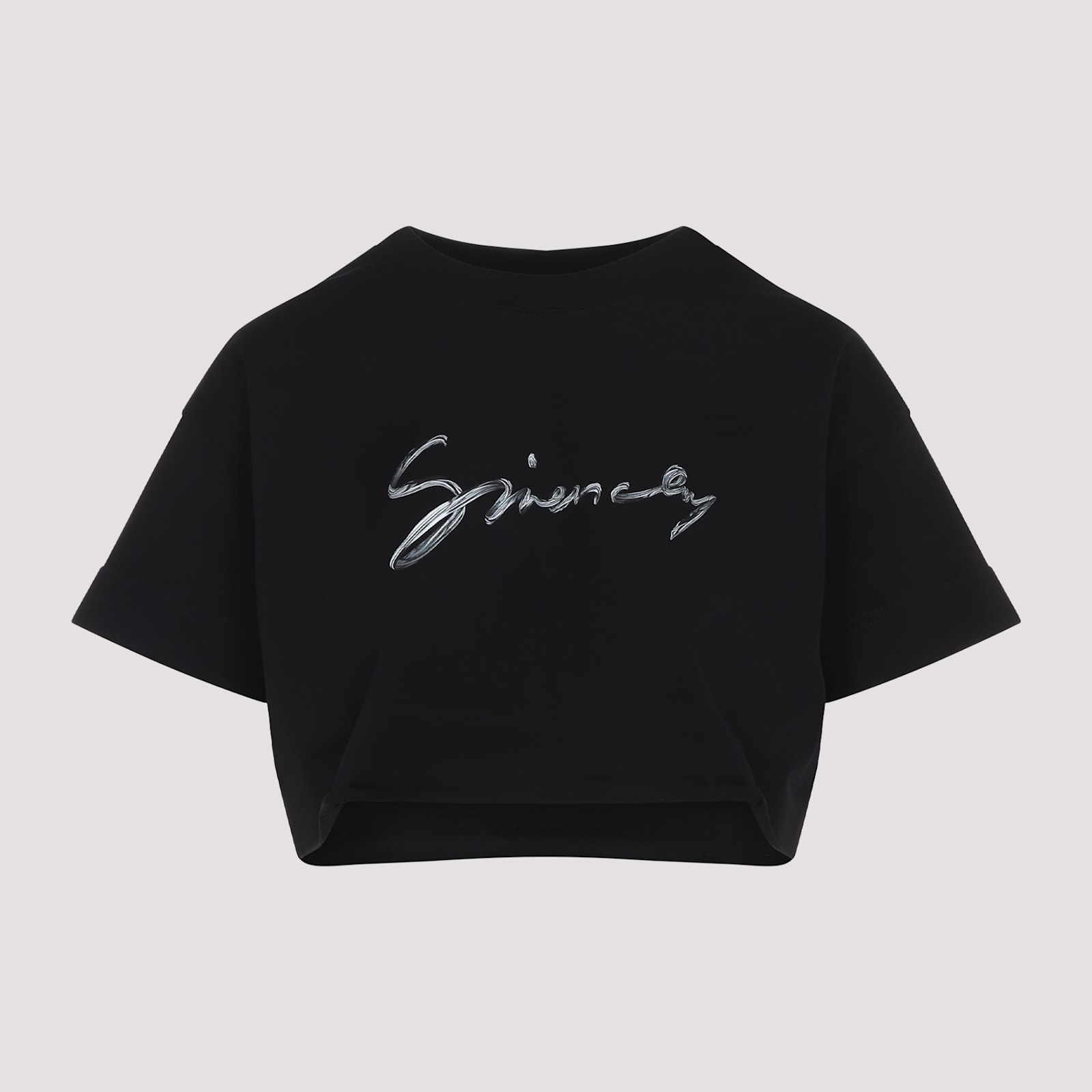 Givenchy Cropped T-shirt Dropped Shoulders In Black