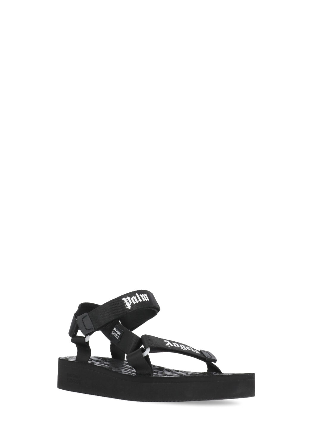 PALM ANGELS X SUICOKE DEPA LOGO-PRINTED STRAP SANDALS