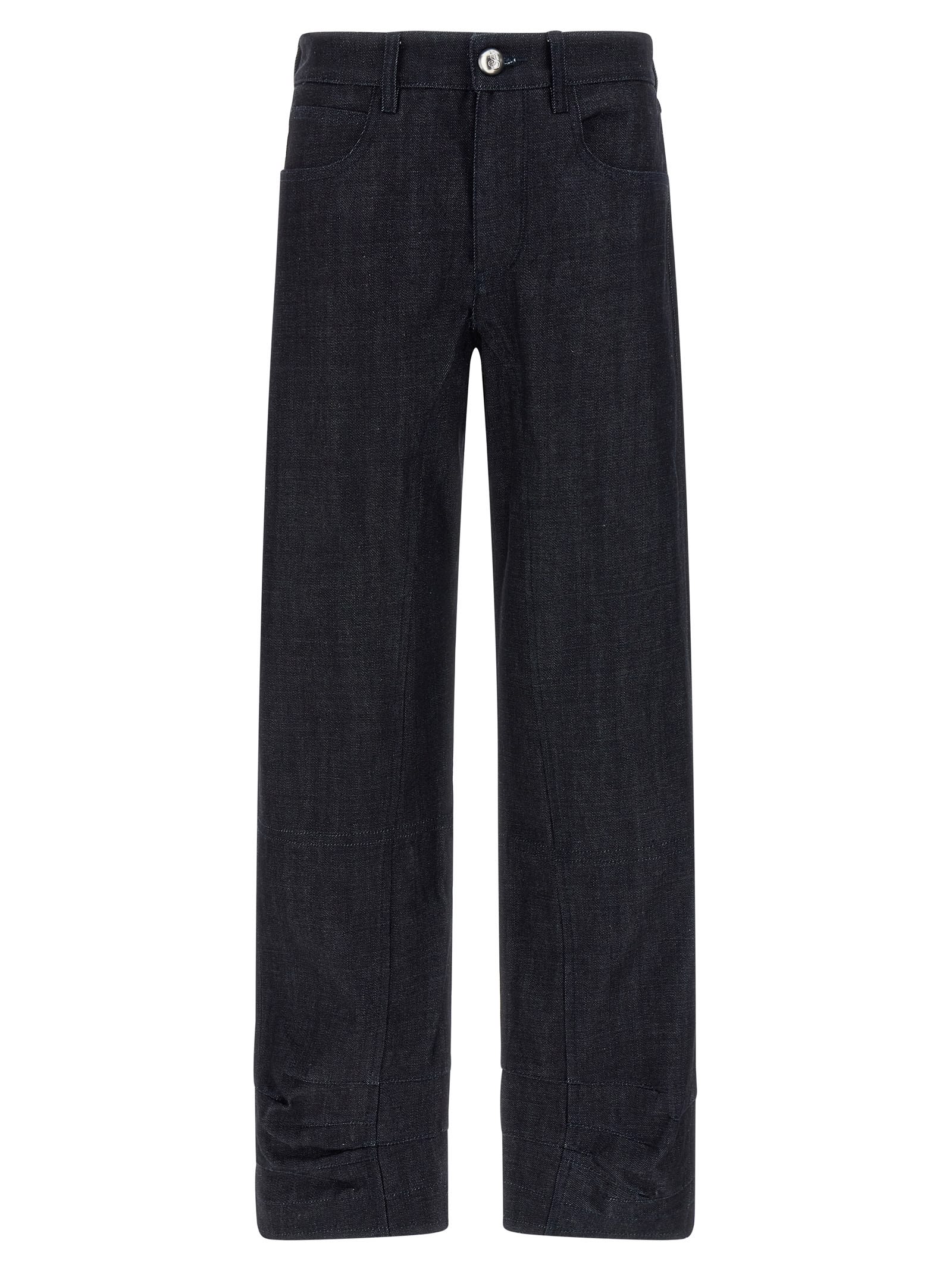 Jil Sander Denim Jeans With Back Pocket And Belt Loops In Black