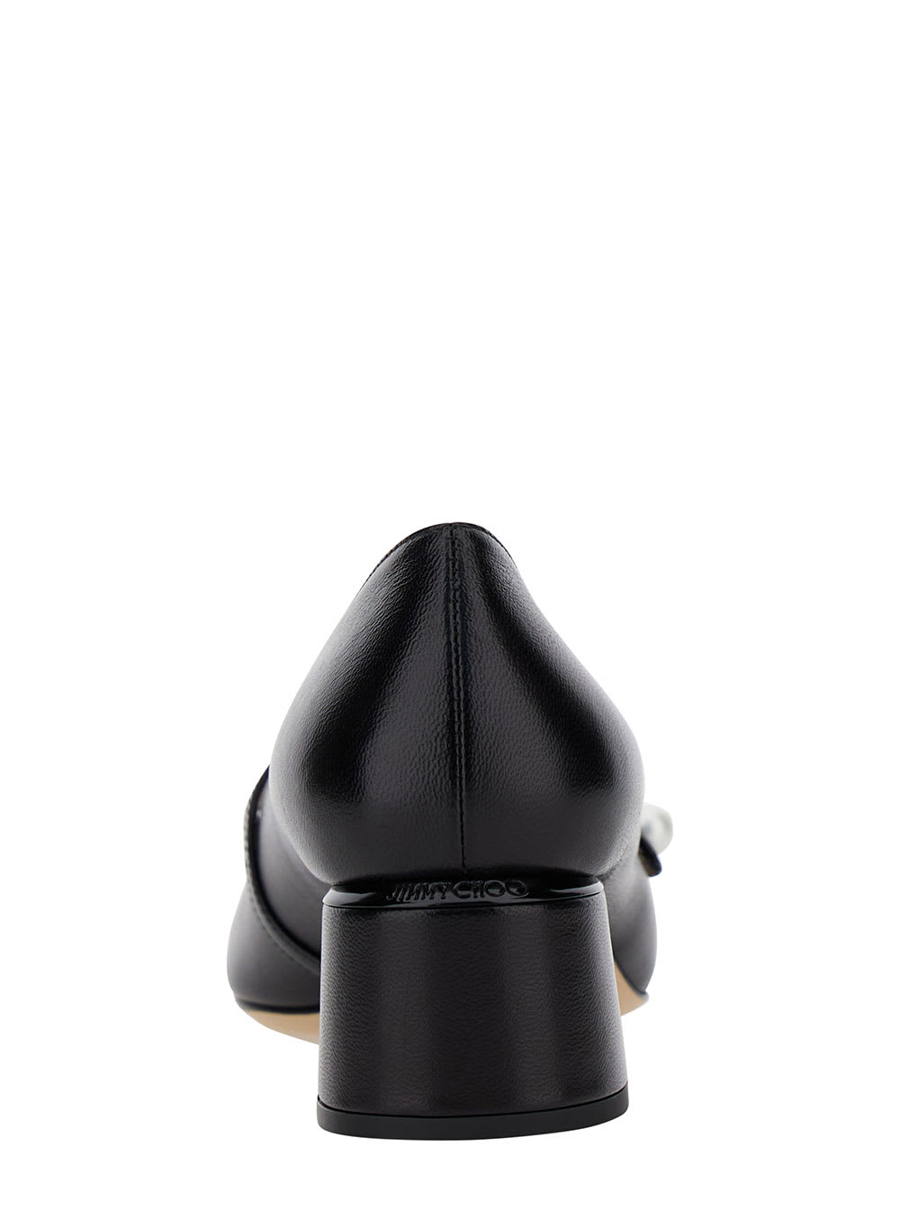 Shop Jimmy Choo Elisa 45 Black Pumps With Pearl Detail In Patent Leather Woman