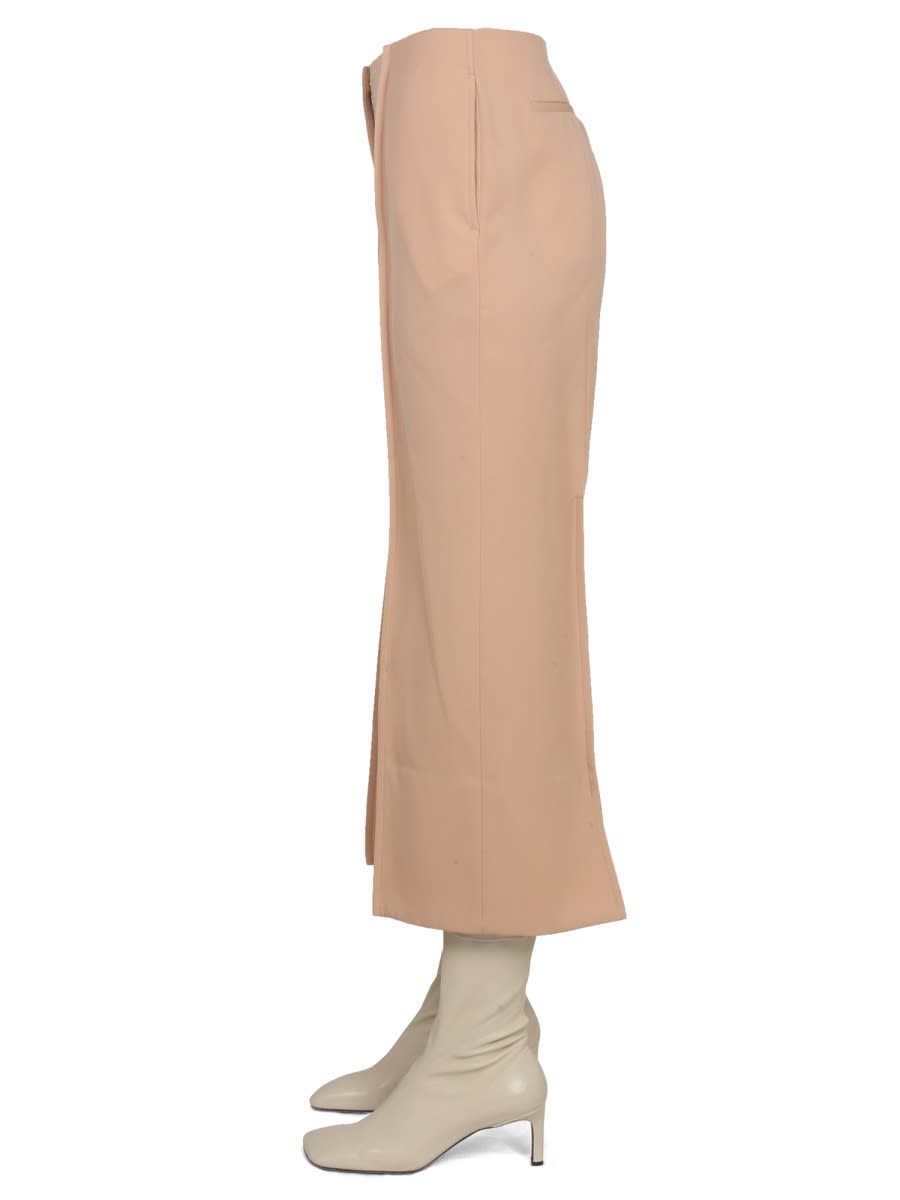Shop Jil Sander Wool Pants In Beige