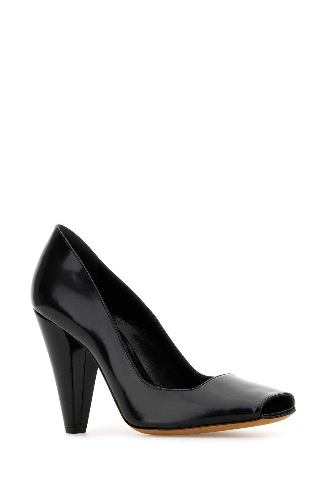 Shop Khaite Square Toe Patent Pumps In Black