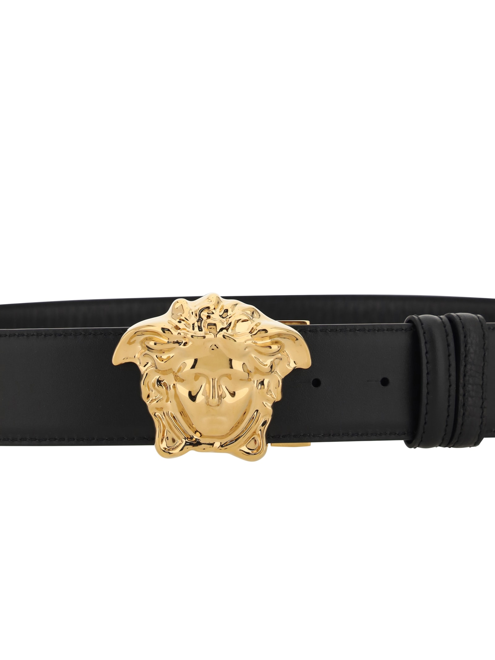 Shop Versace Belt In Nero-oro