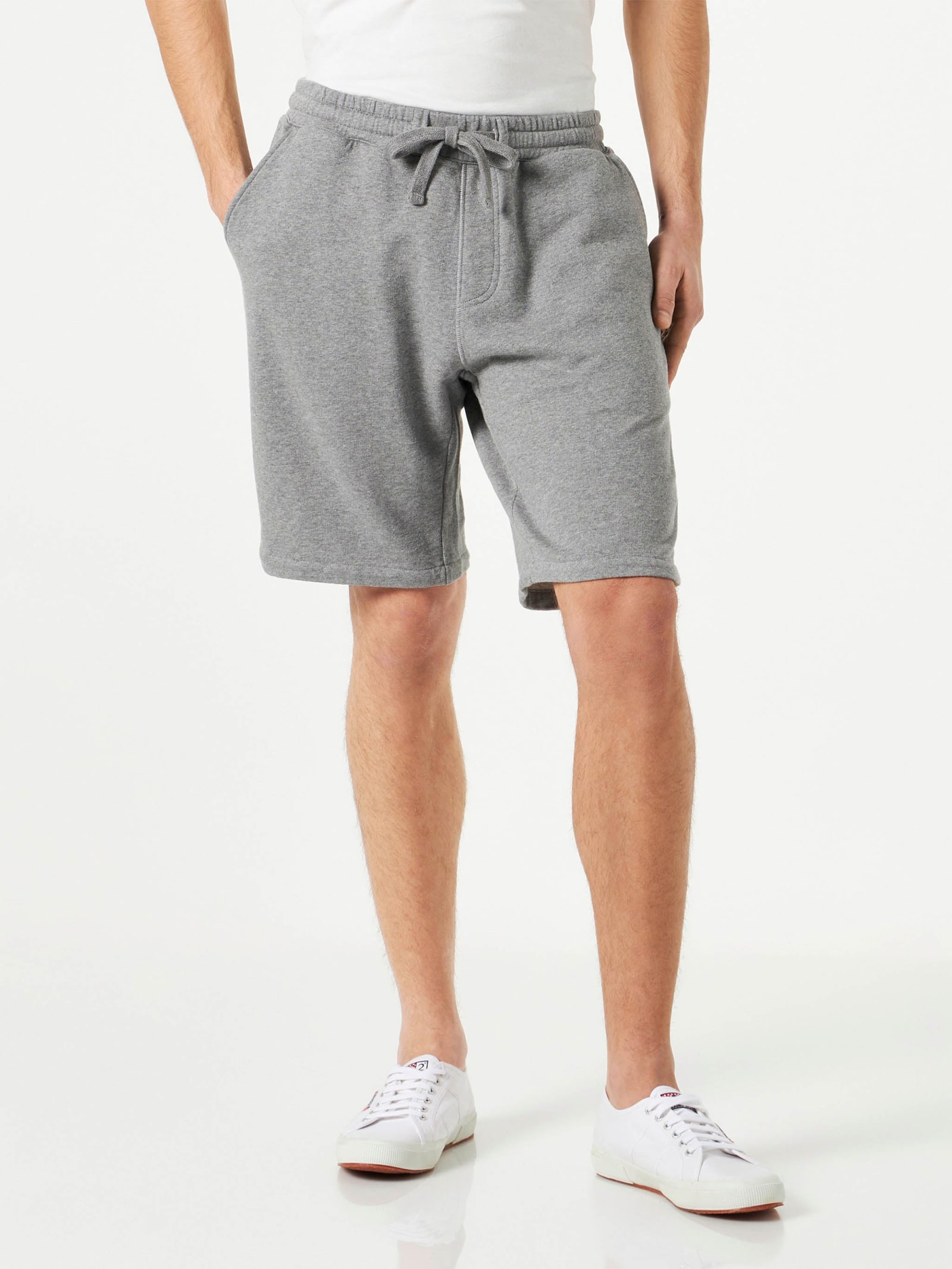 Mc2 Saint Barth Man Cotton Bermuda In Grey