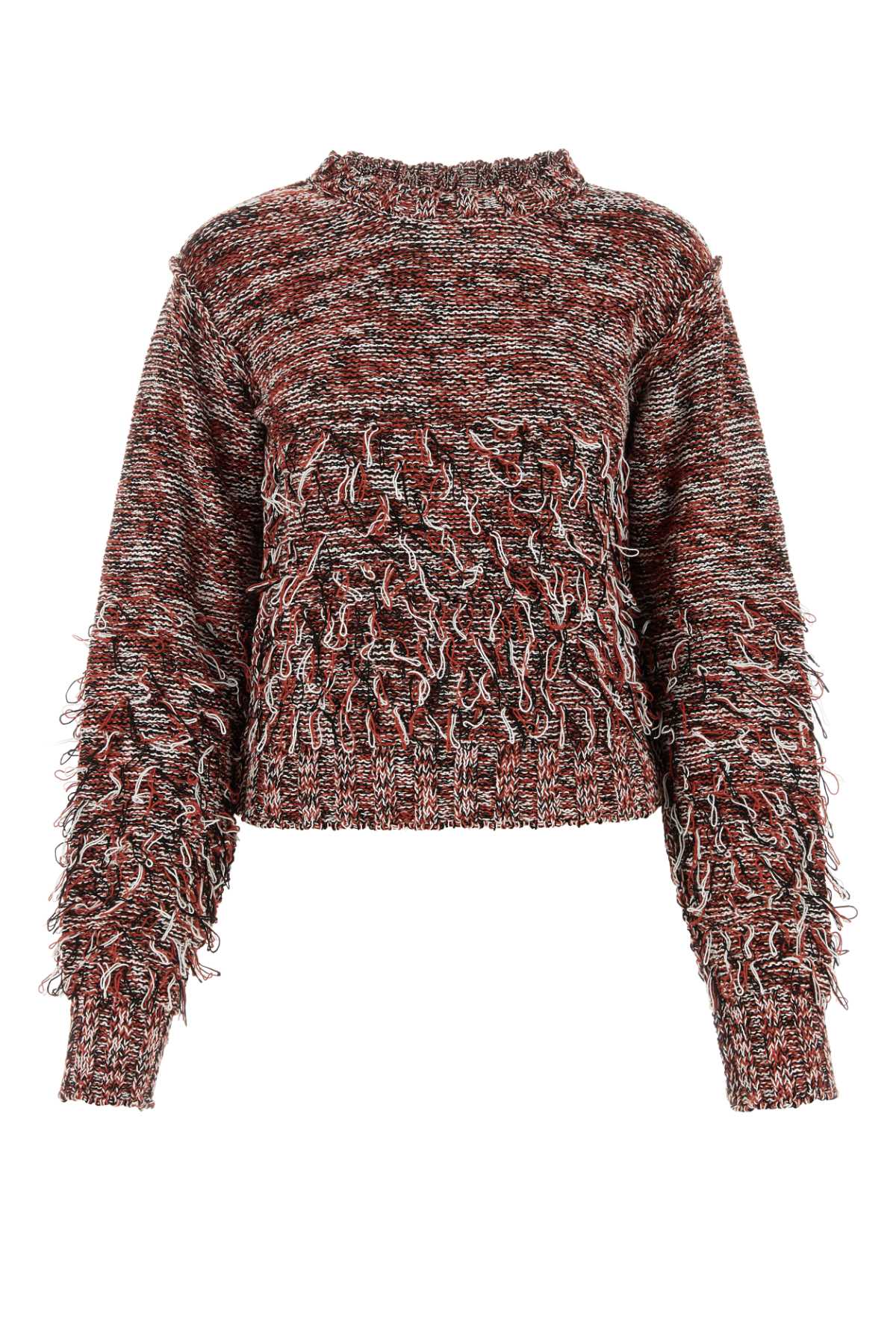 Embroidered Cotton Blend Sweater