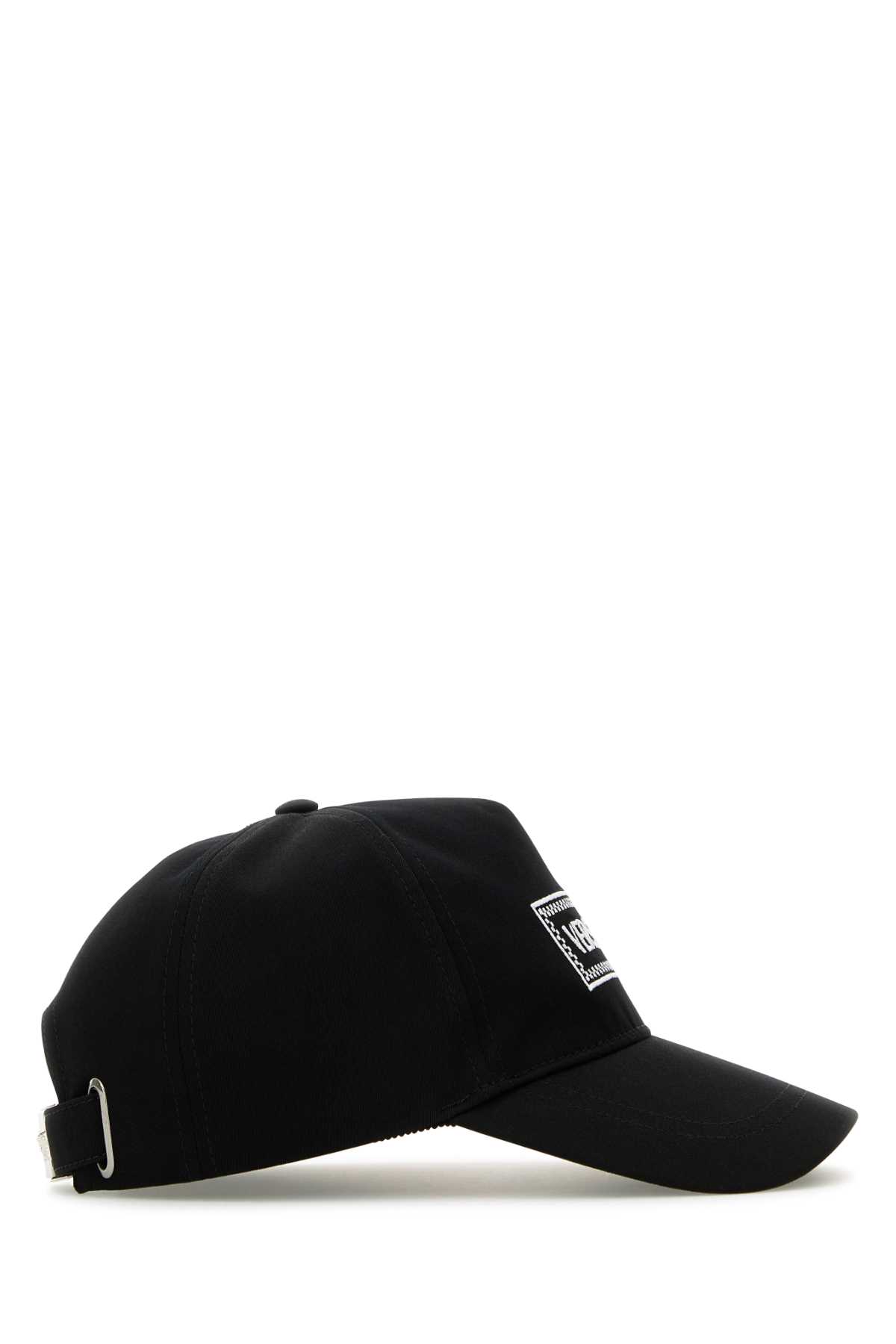 VERSACE BLACK COTTON BASEBALL CAP
