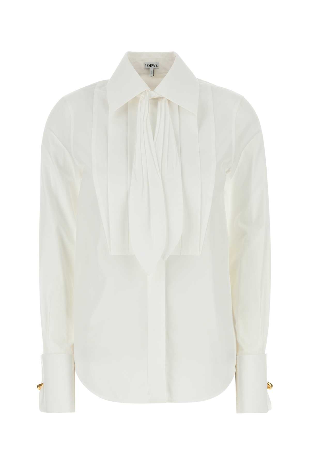 LOEWE WHITE POPLIN SHIRT