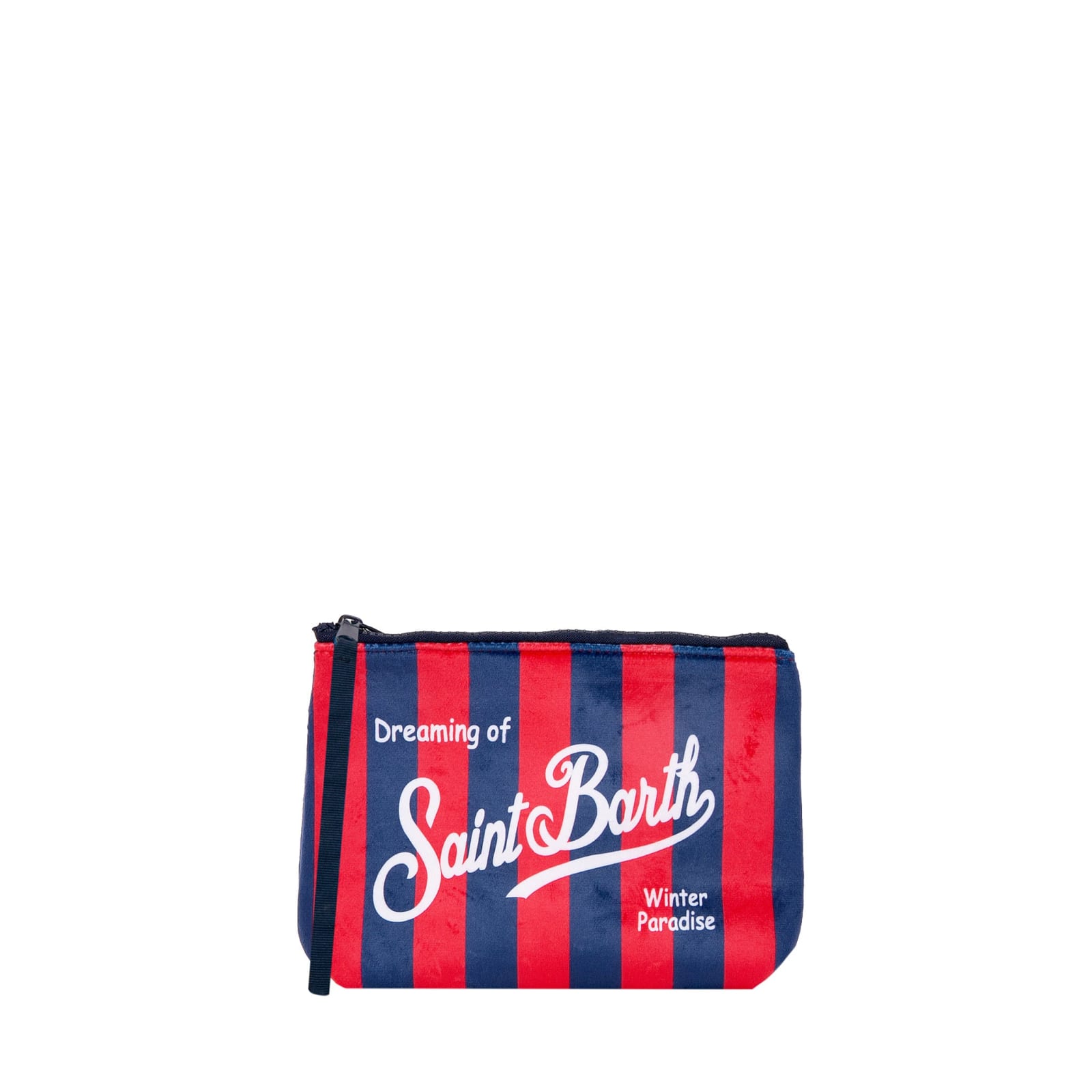 Mc2 Saint Barth Aline Pochette With Striped Print In Blue