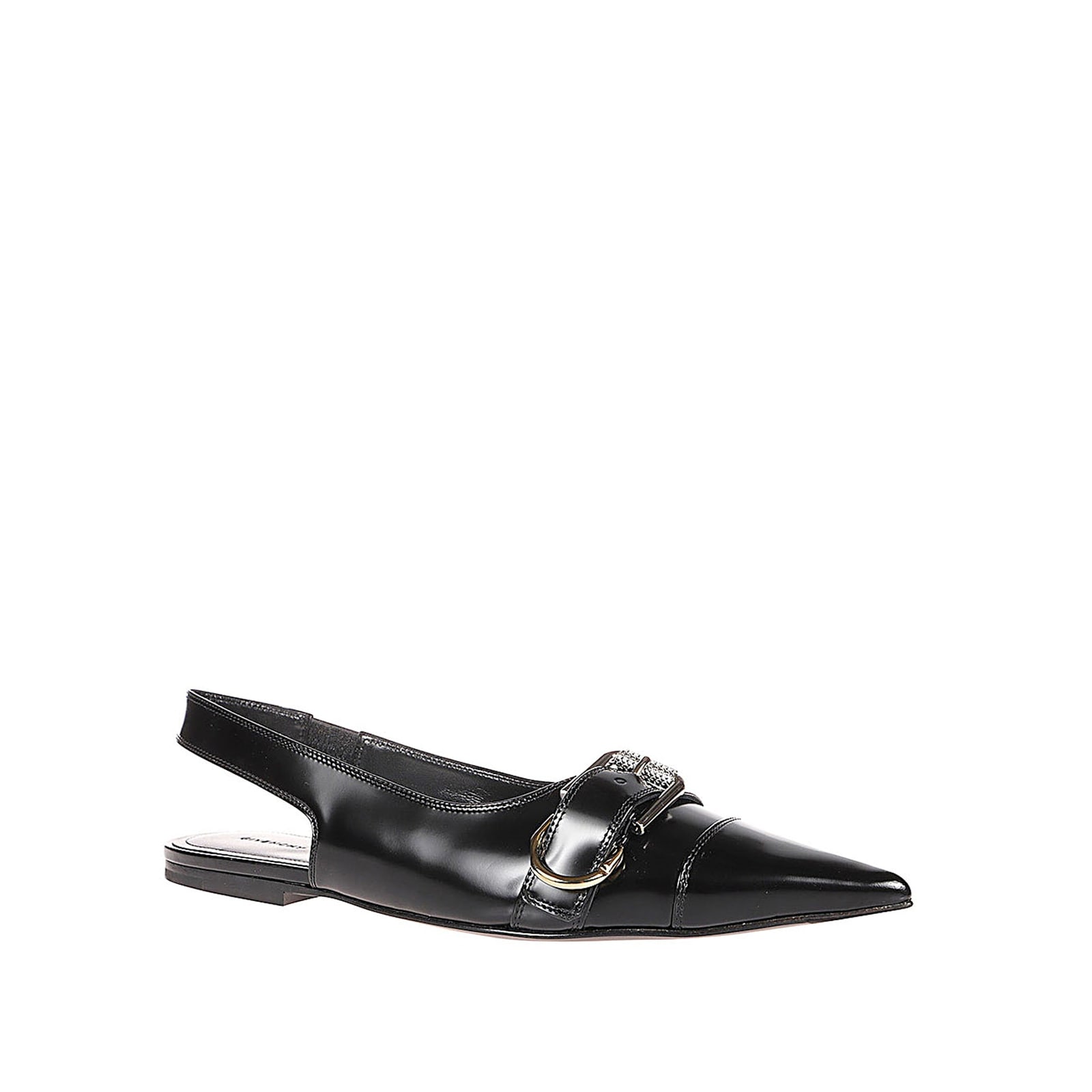 Givenchy Voyou Slingback Ballerina Flat With Pointed Toe In Black