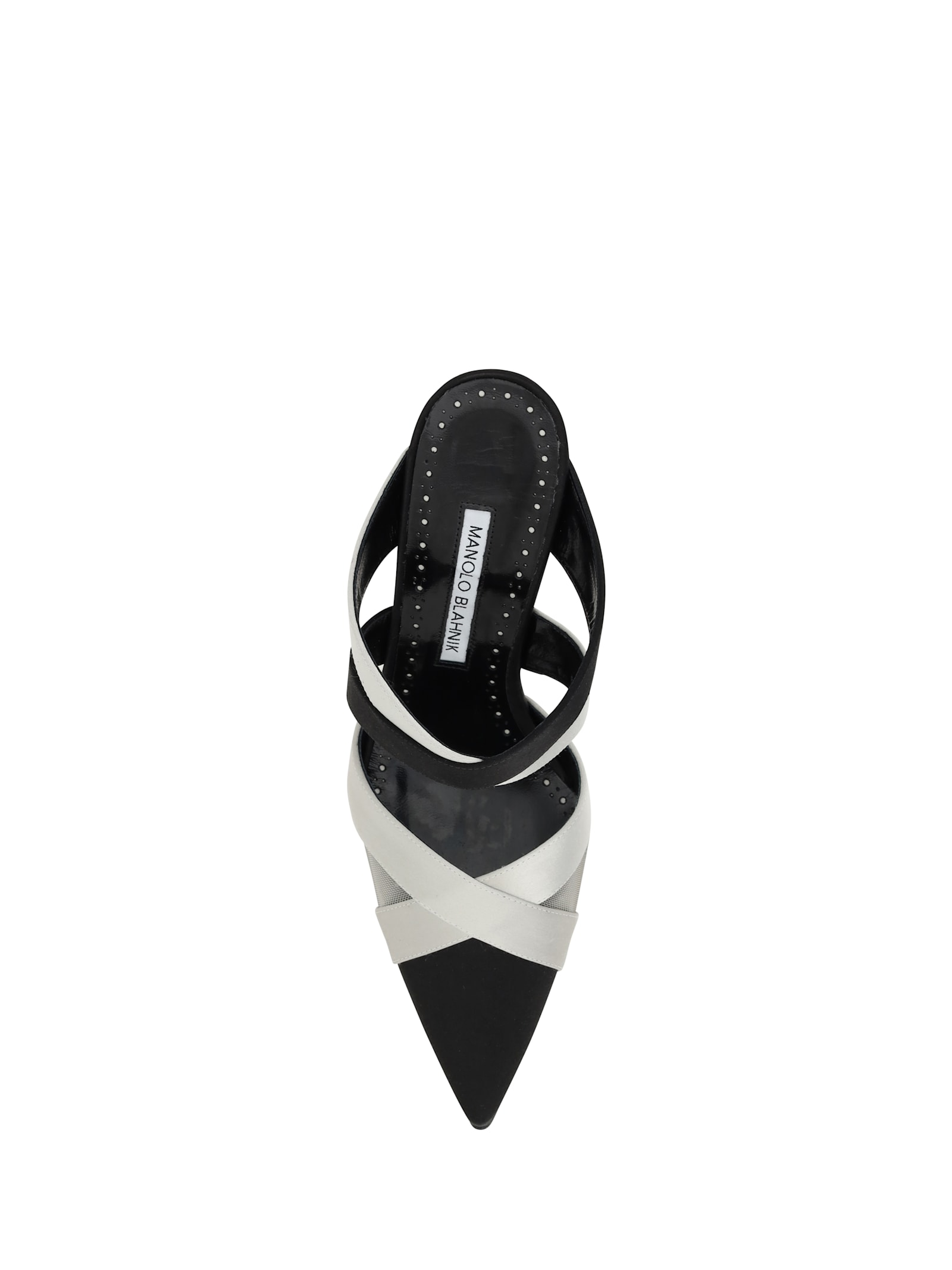 Shop Manolo Blahnik Oyounak Pumps In Blck/mgry