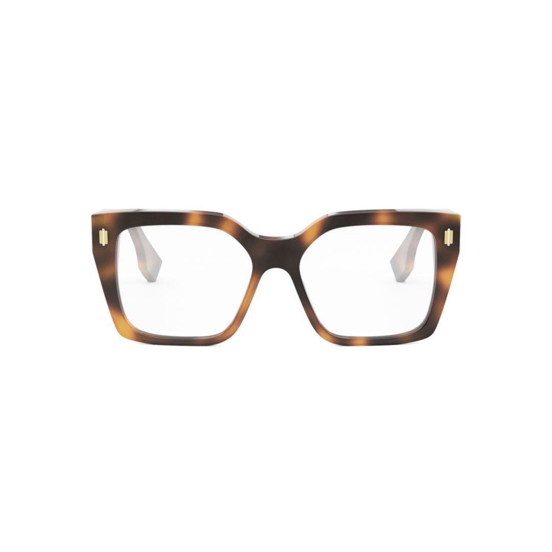 Fendi Square Frame Glasses In 053 - Havana