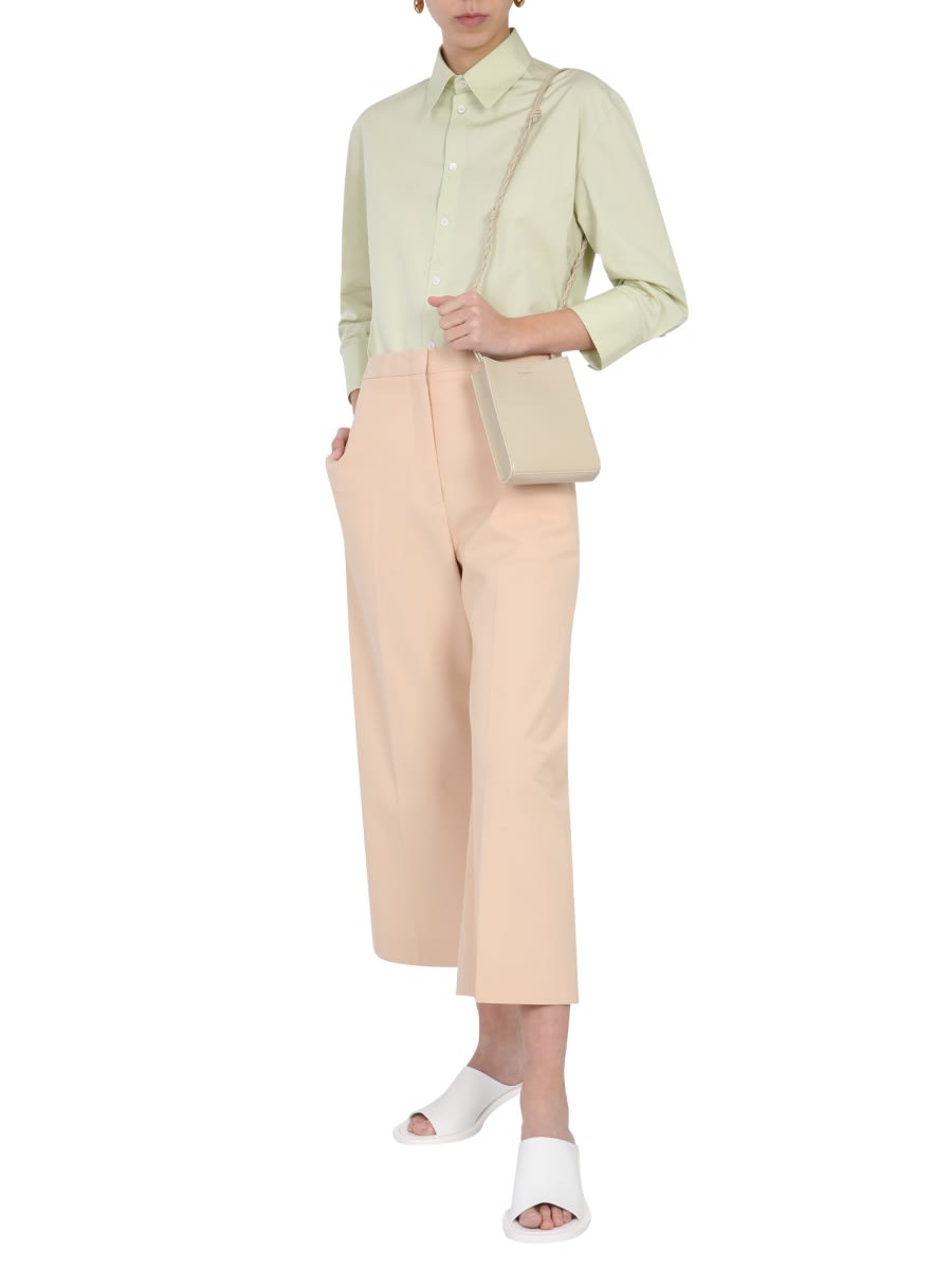 Jil Sander Cropped Trousers In Pink