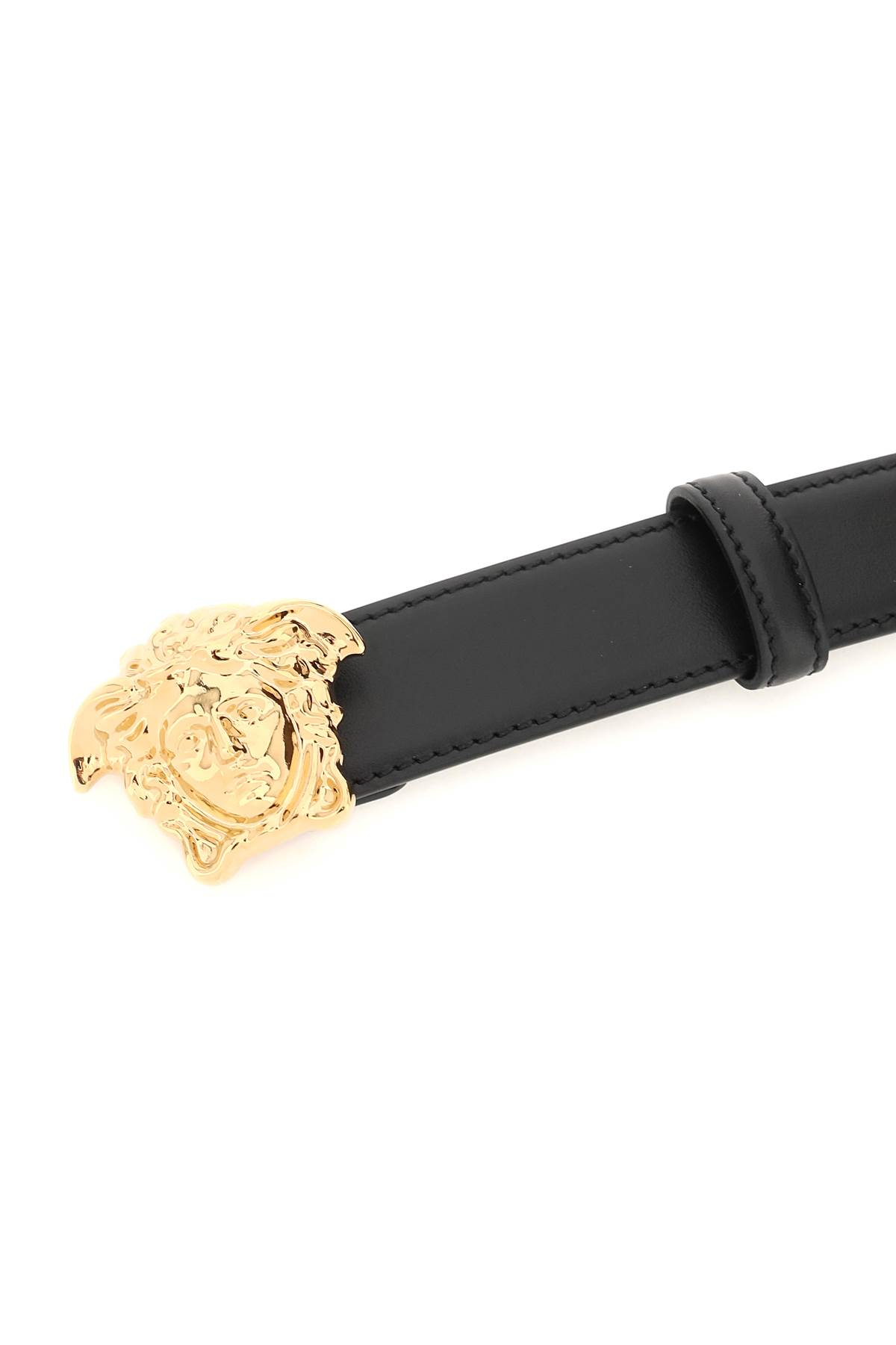 Shop Versace Black Medusa Belt