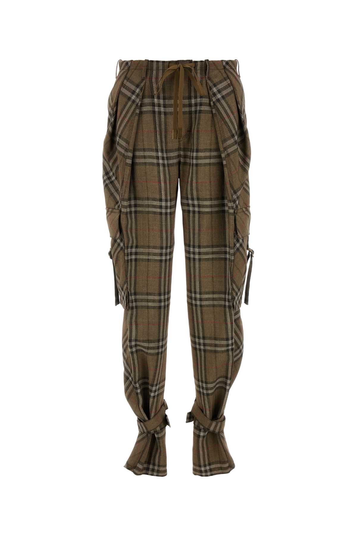 Embroidered Viscose Blend Cargo Pant