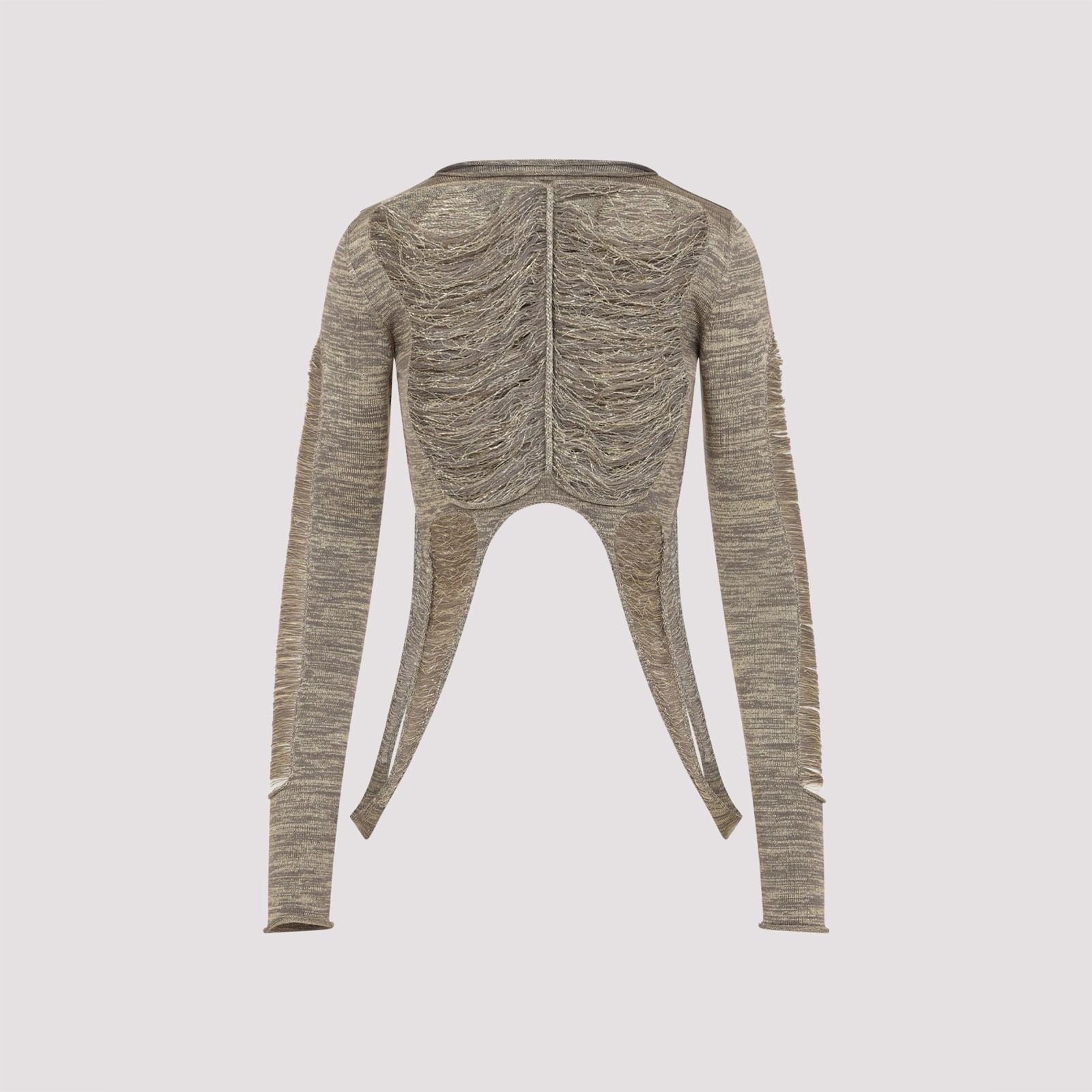 Shop Rick Owens Tanja Ls Top In Gold