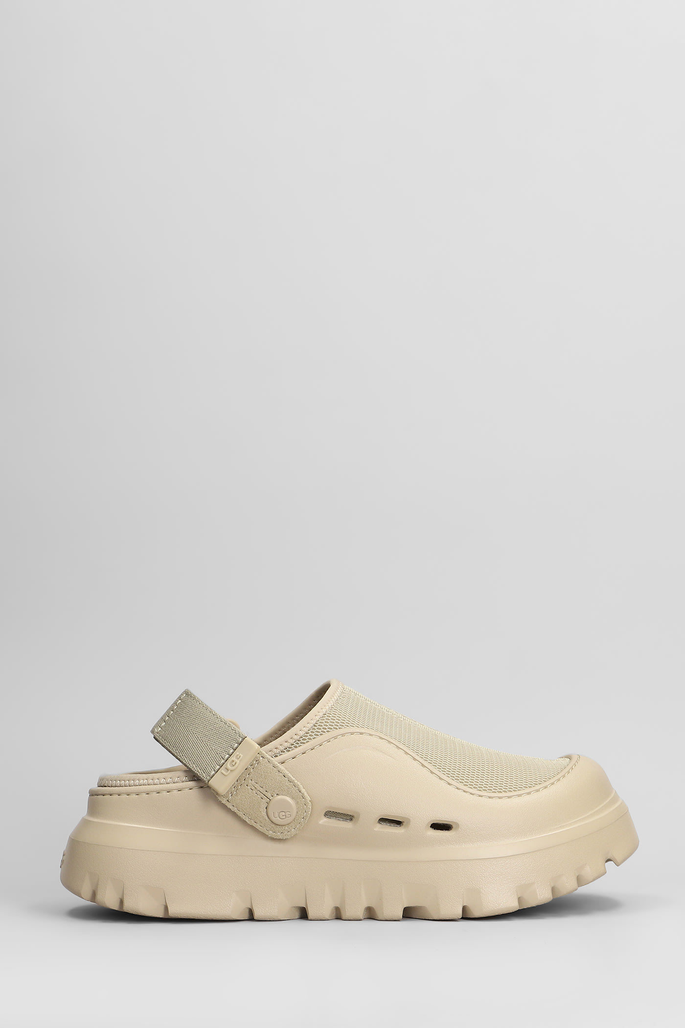 Peakmod Slipper-mule In Beige Rubber/plasic