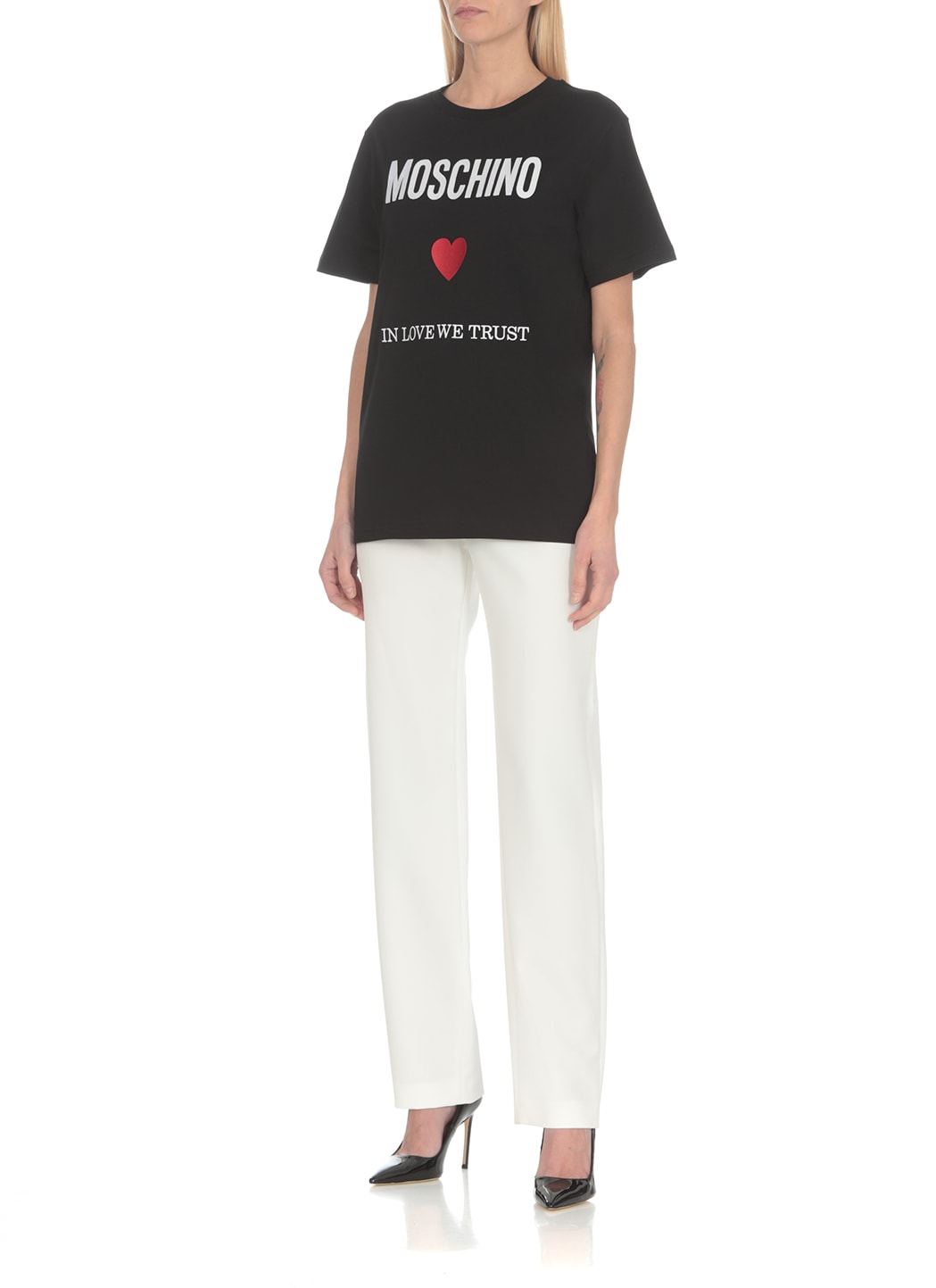 Shop Moschino T-shirt With Logo In Black