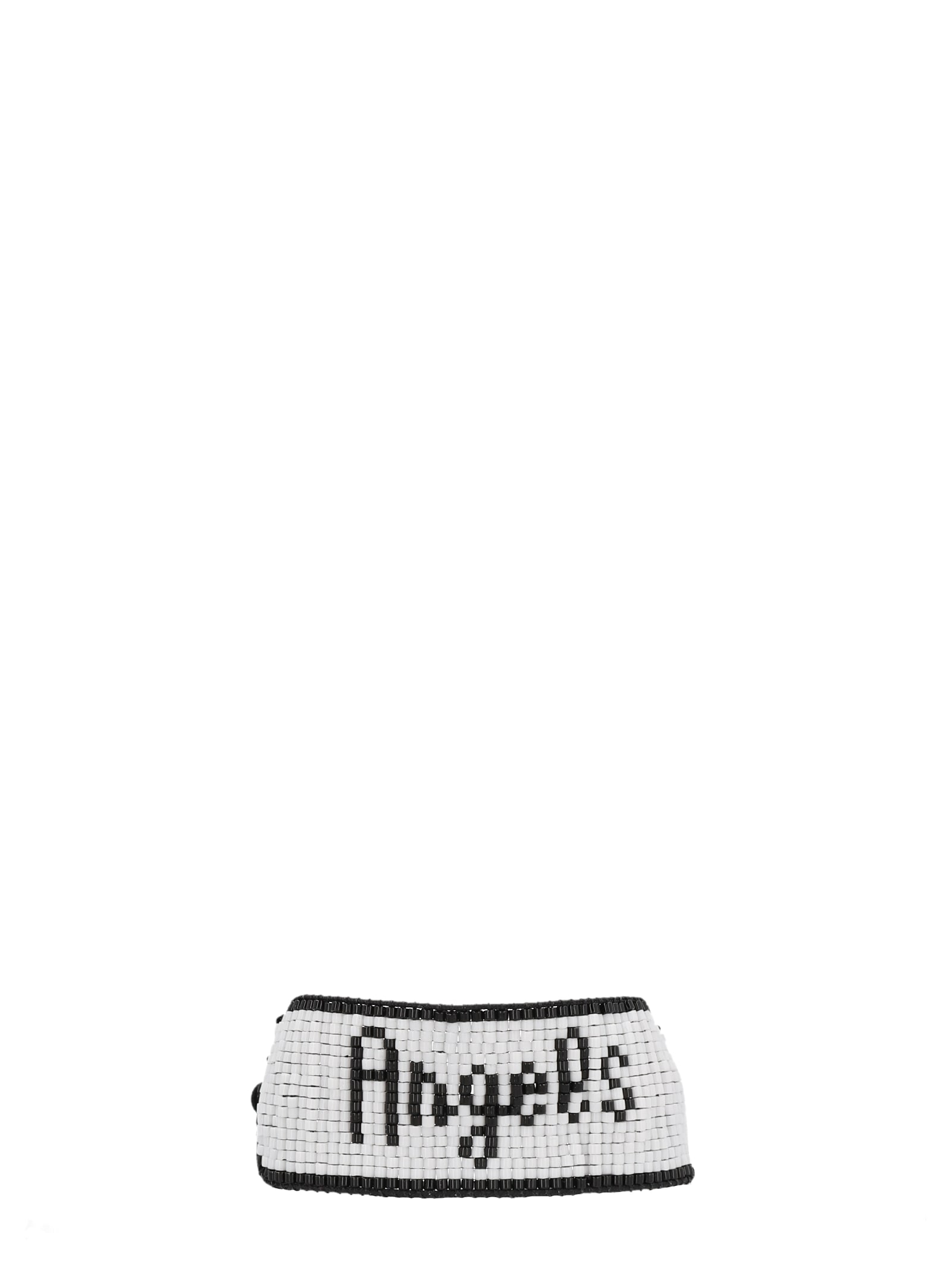 Palm Angels Blackwhite Angel Beads Bracelet