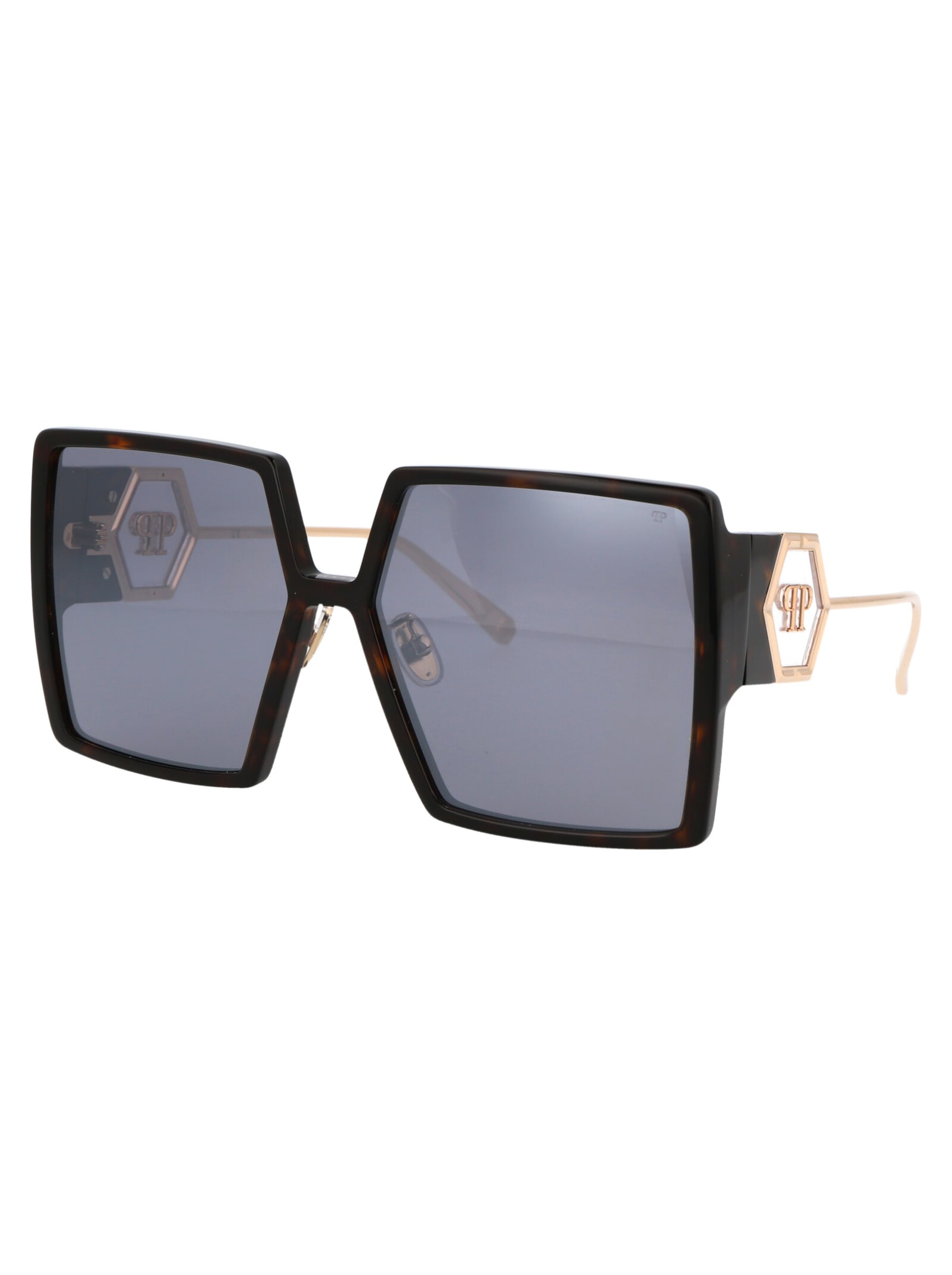 Philipp Plein Spp028m Sunglasses In 722x Brown
