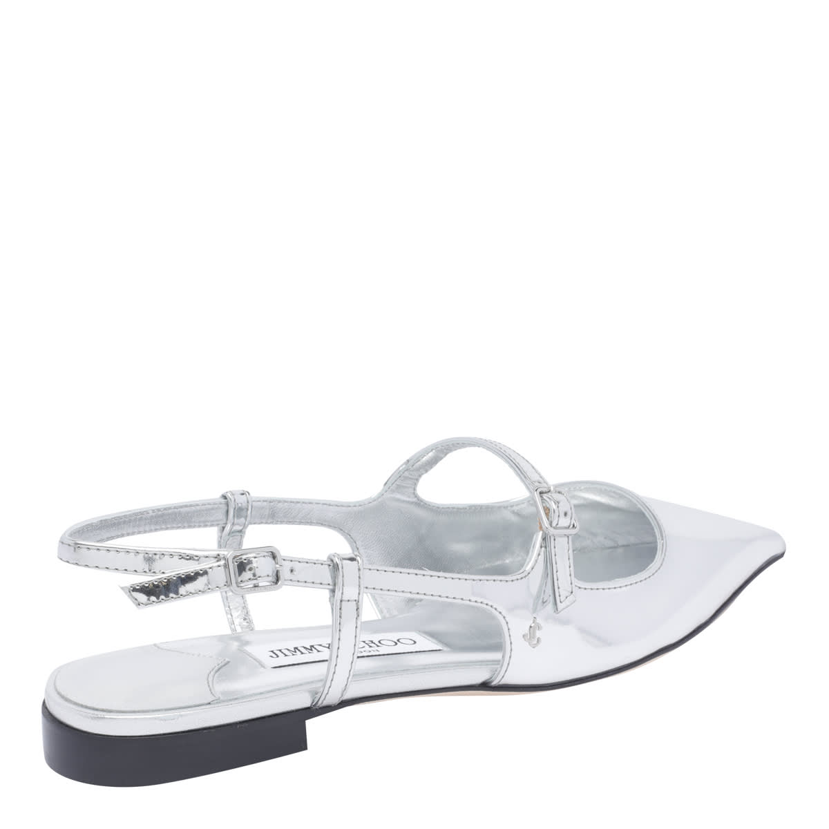 Shop Jimmy Choo Didi Flats In Silver